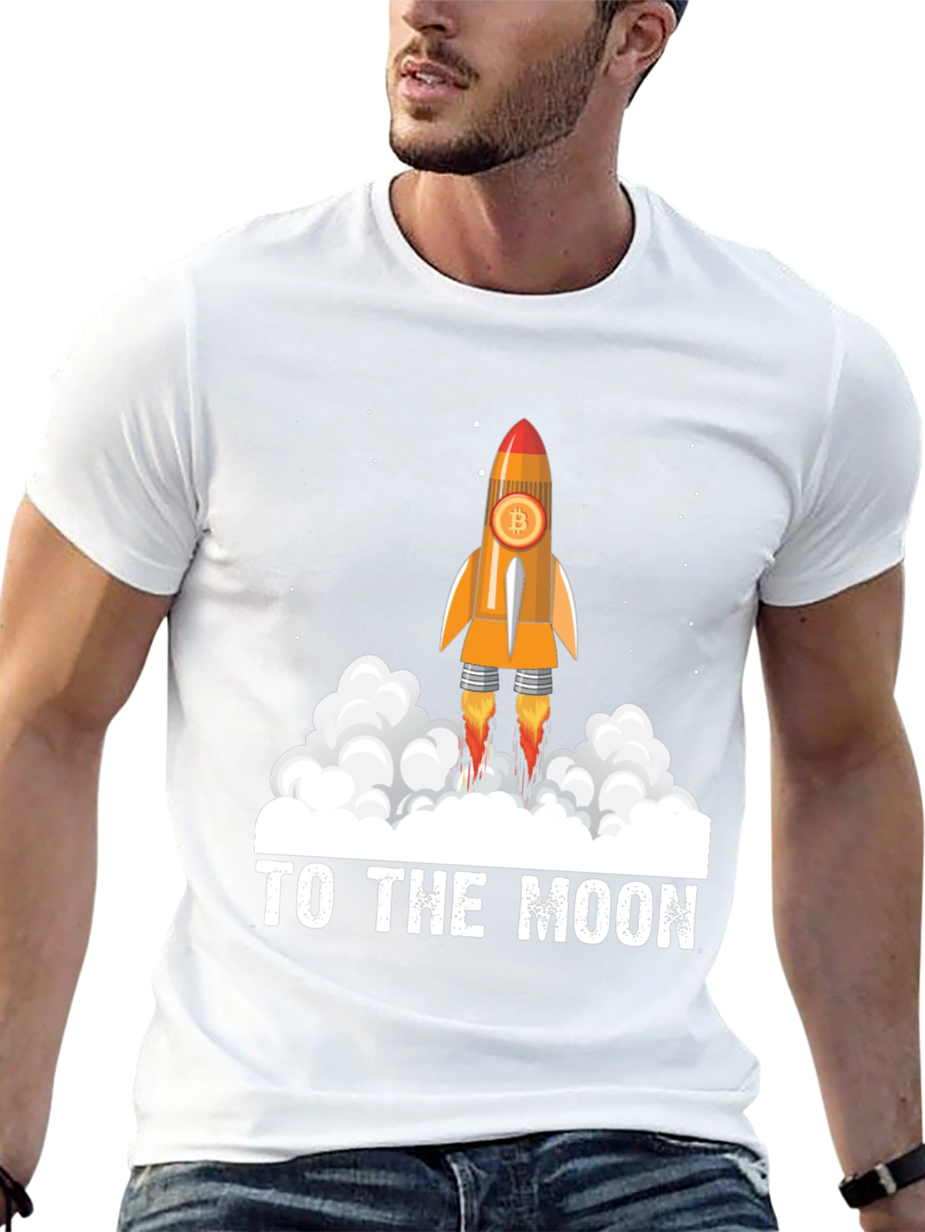 Bitcoin Rocket to the Moon T-Shirt