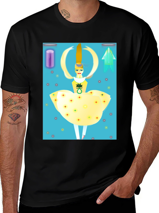 Artistic Graphic Tee: Modern Pop Art Design