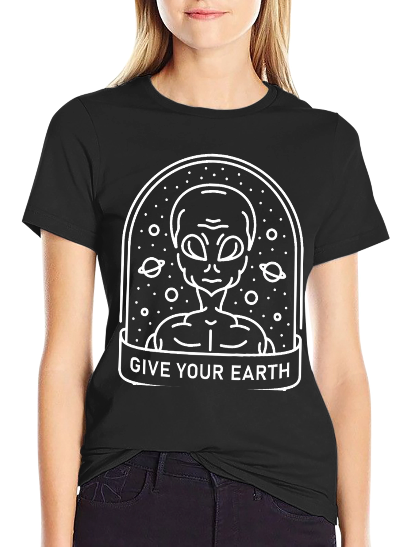 Give Your Earth Alien Graphic T-Shirt