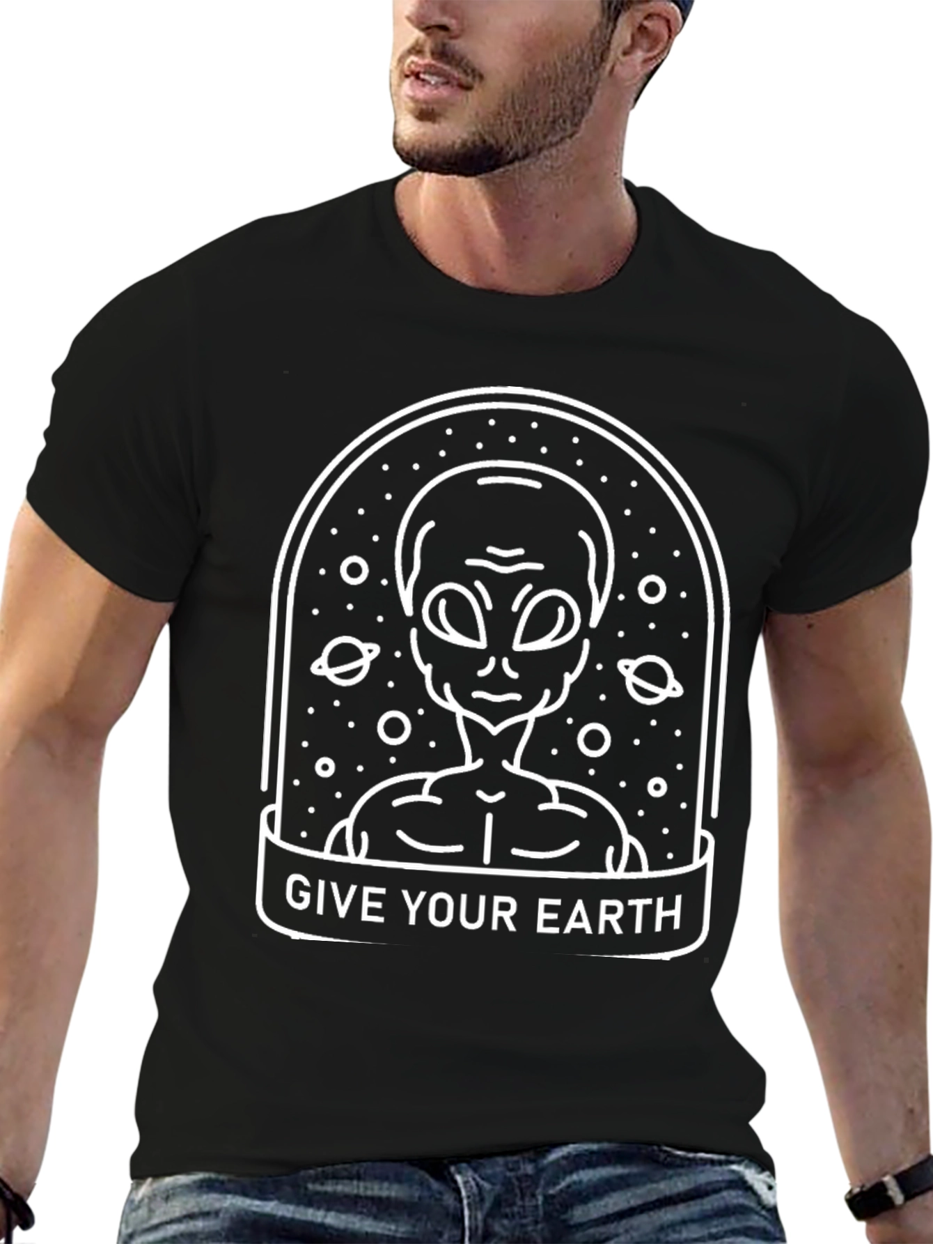 Give Your Earth Alien Graphic T-Shirt
