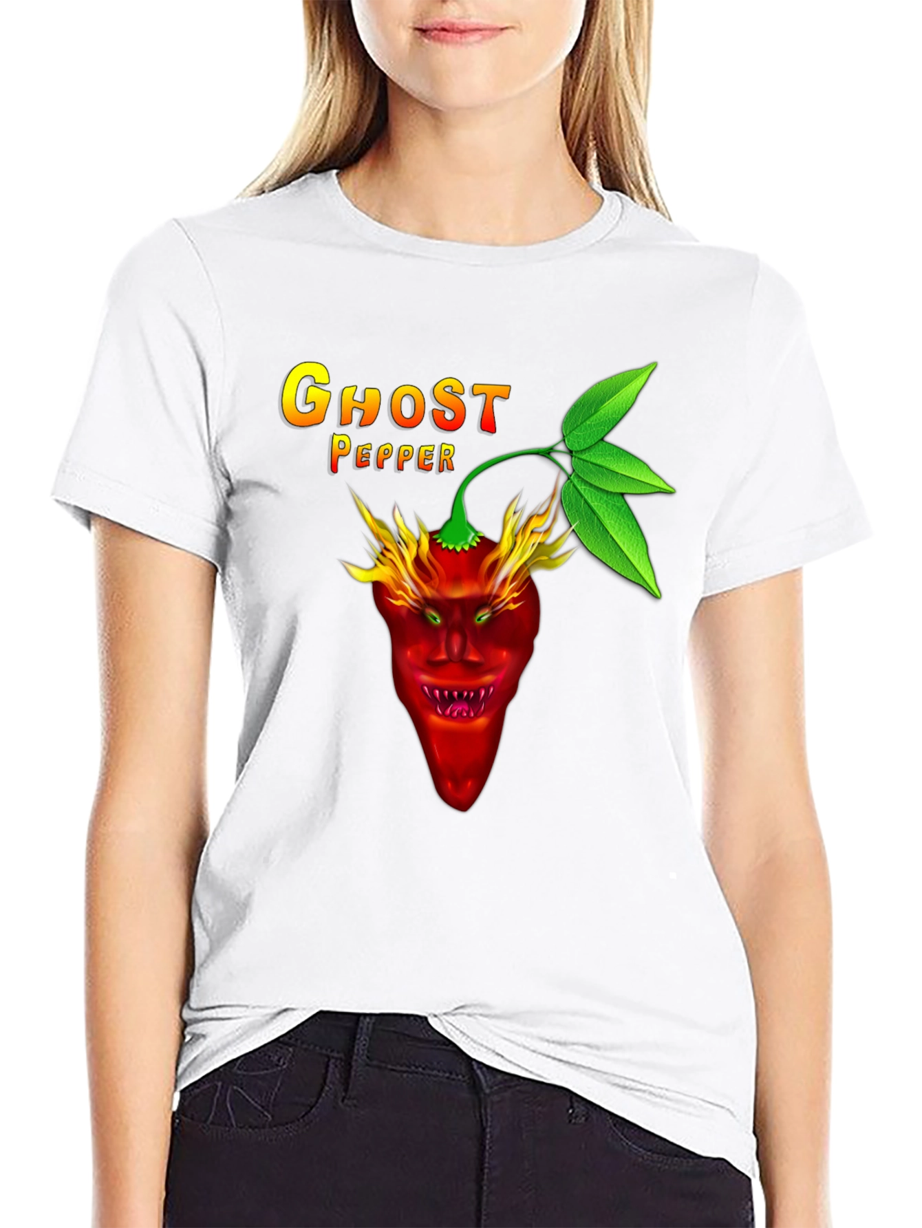 Fiery Ghost Pepper Graphic Tee