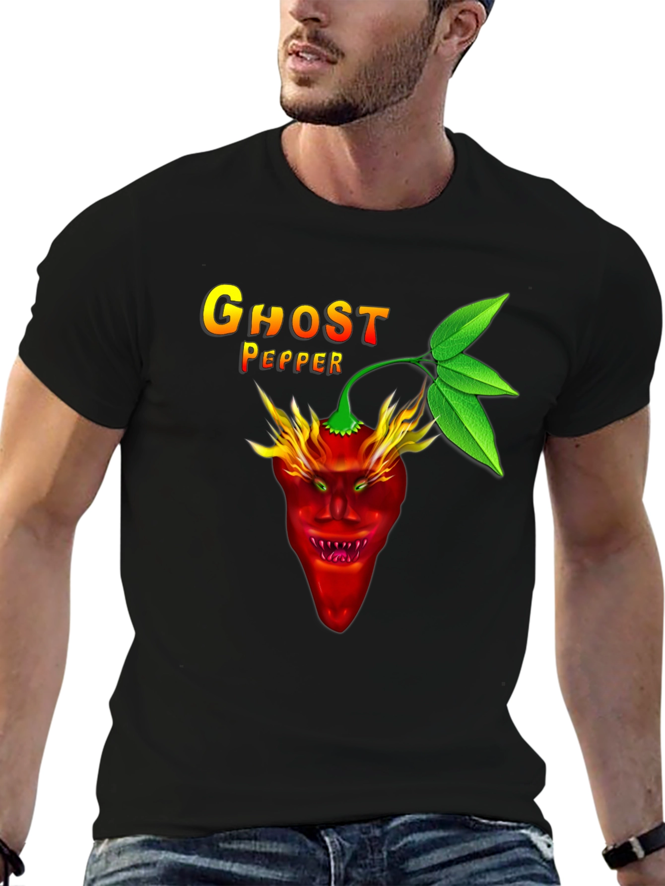 Fiery Ghost Pepper Graphic Tee