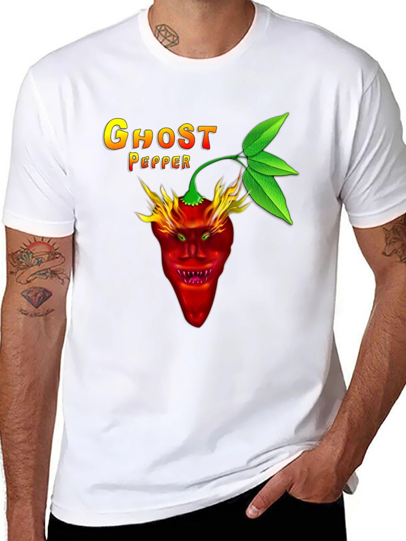 Fiery Ghost Pepper Graphic Tee