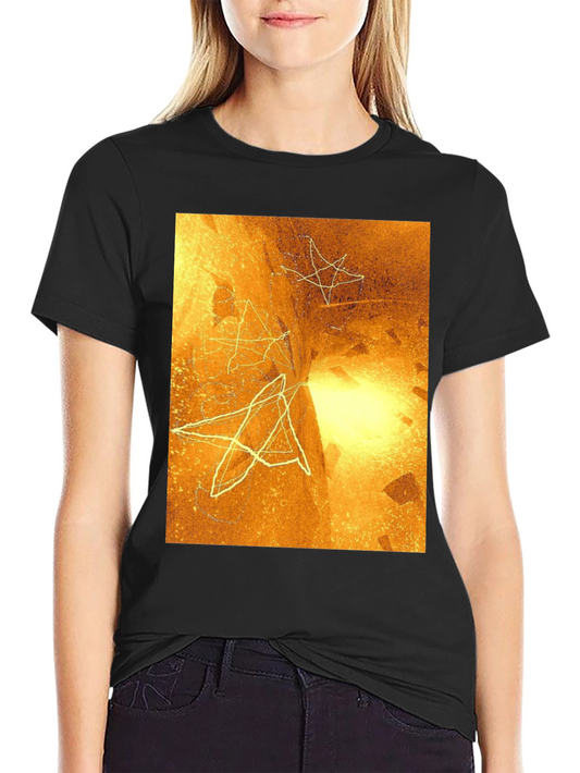 Abstract Star Graphic Black Tee