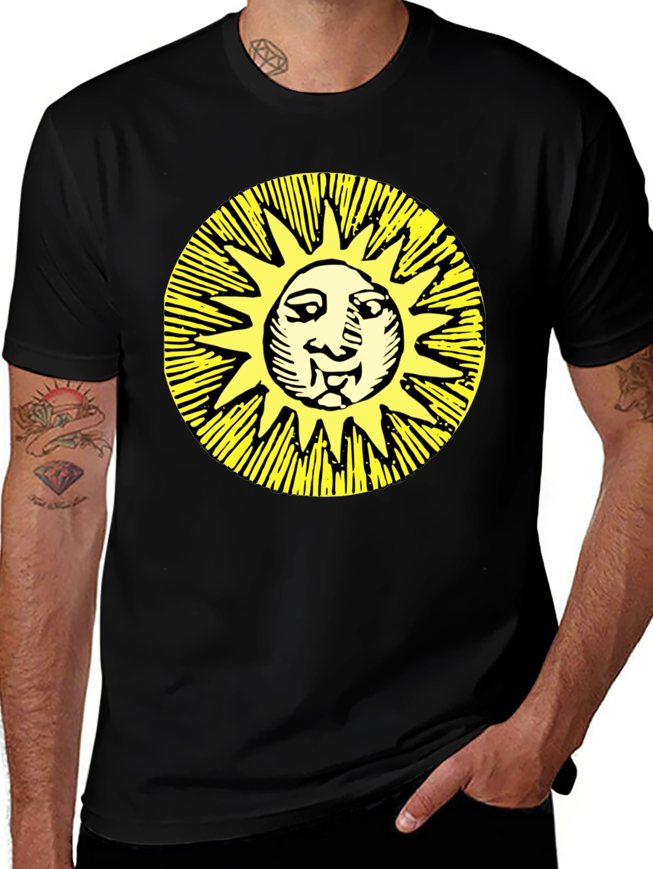 Sun Graphic Black T-Shirt