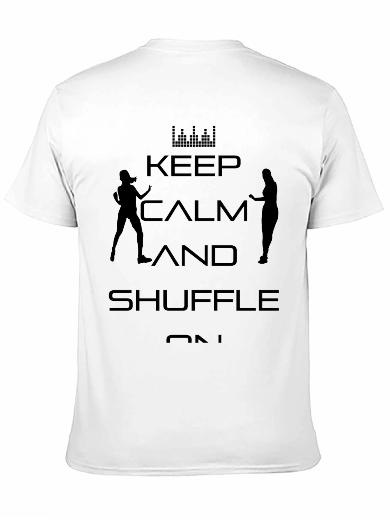 Keep Calm and Shuffle On Black Graphic Tee