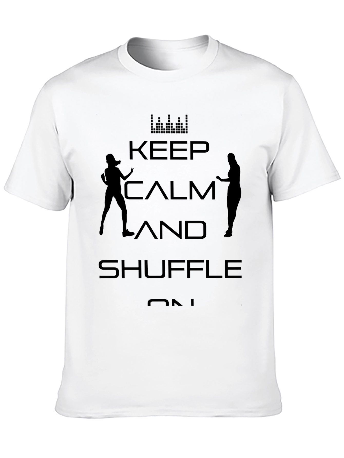 Keep Calm and Shuffle On Black Graphic Tee