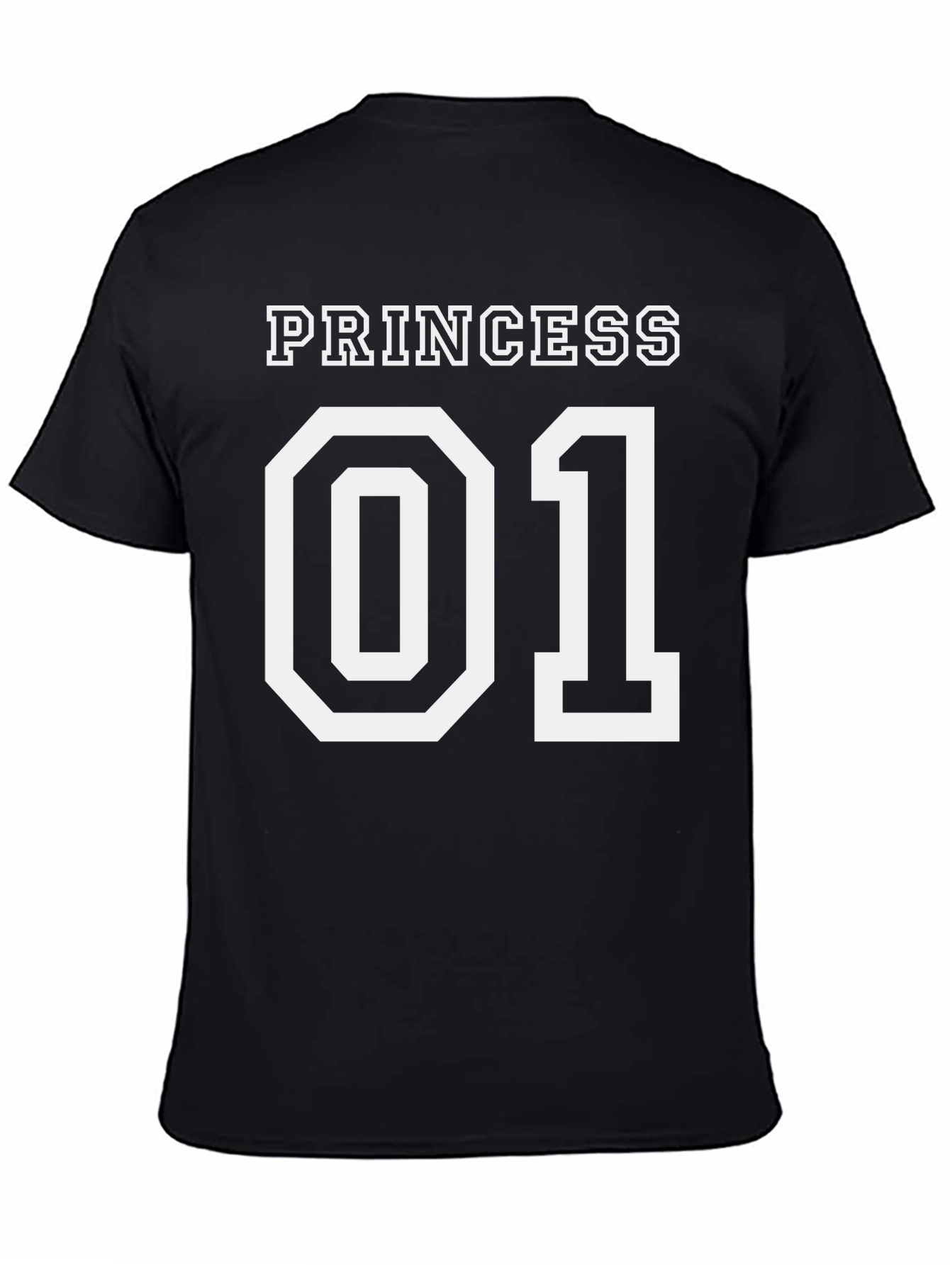 Princess 01 T-Shirt - Black Cotton Tee