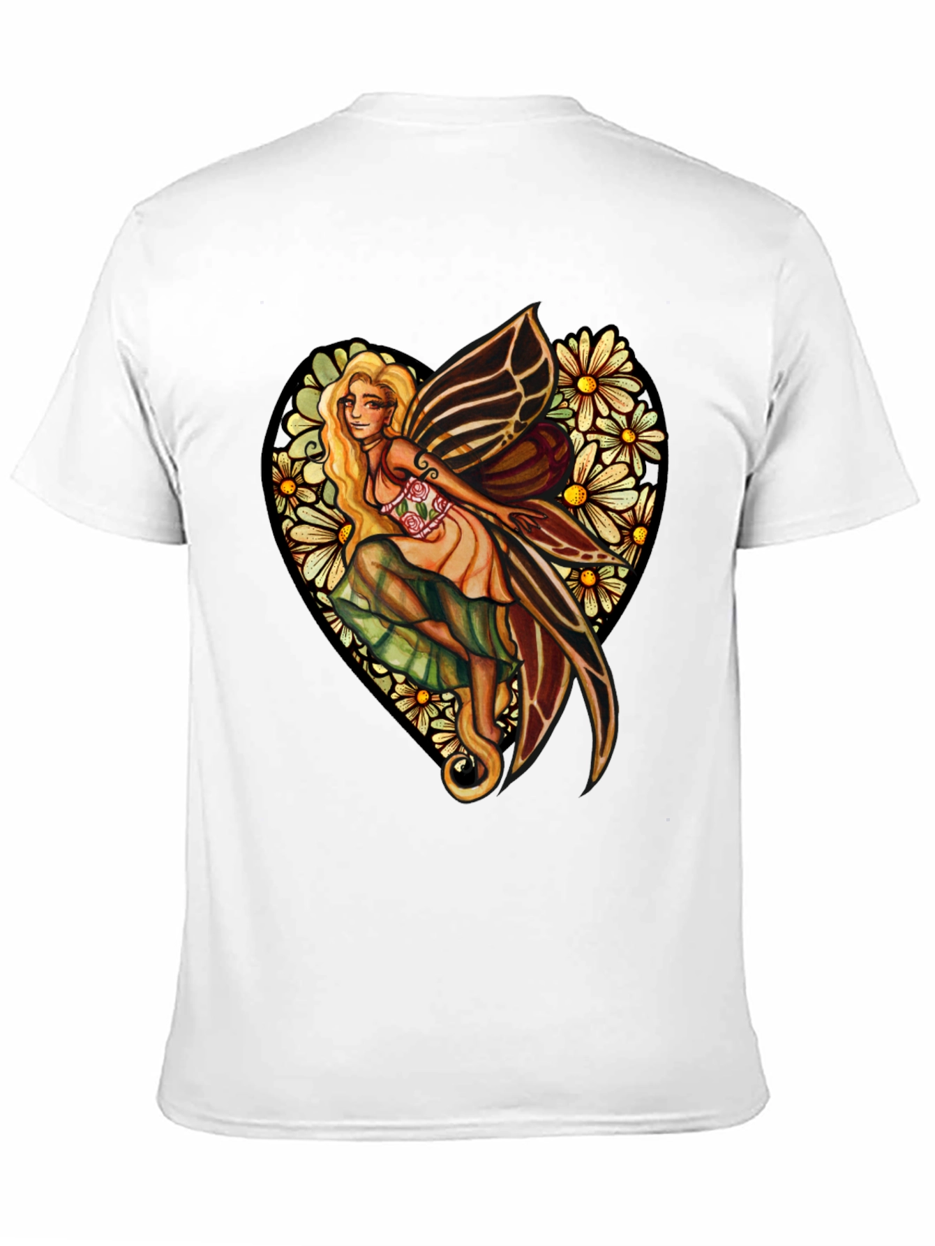 Fairy & Flowers Heart Graphic Tee