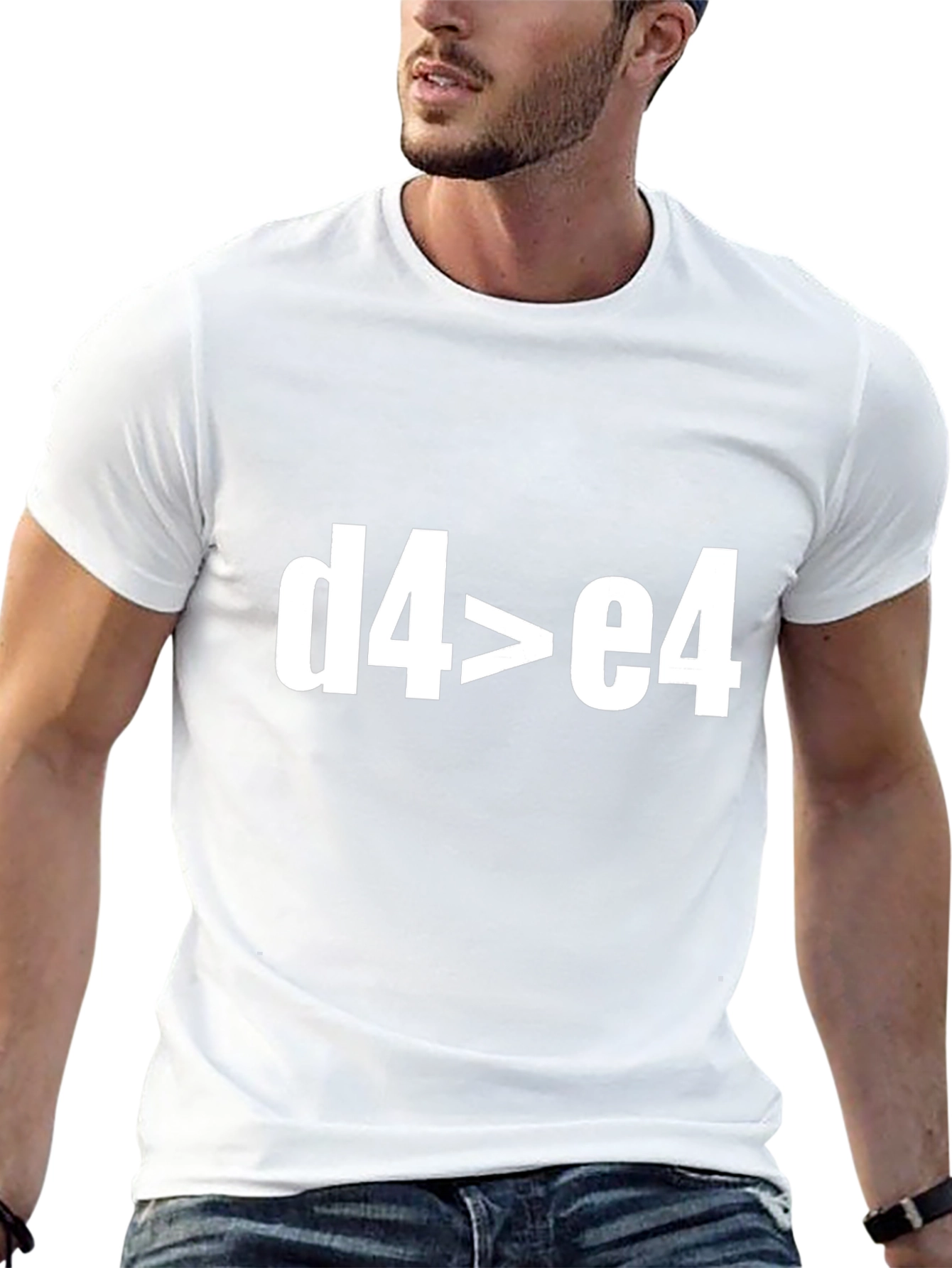 Chess Opening Preference Tee - d4 Beats e4