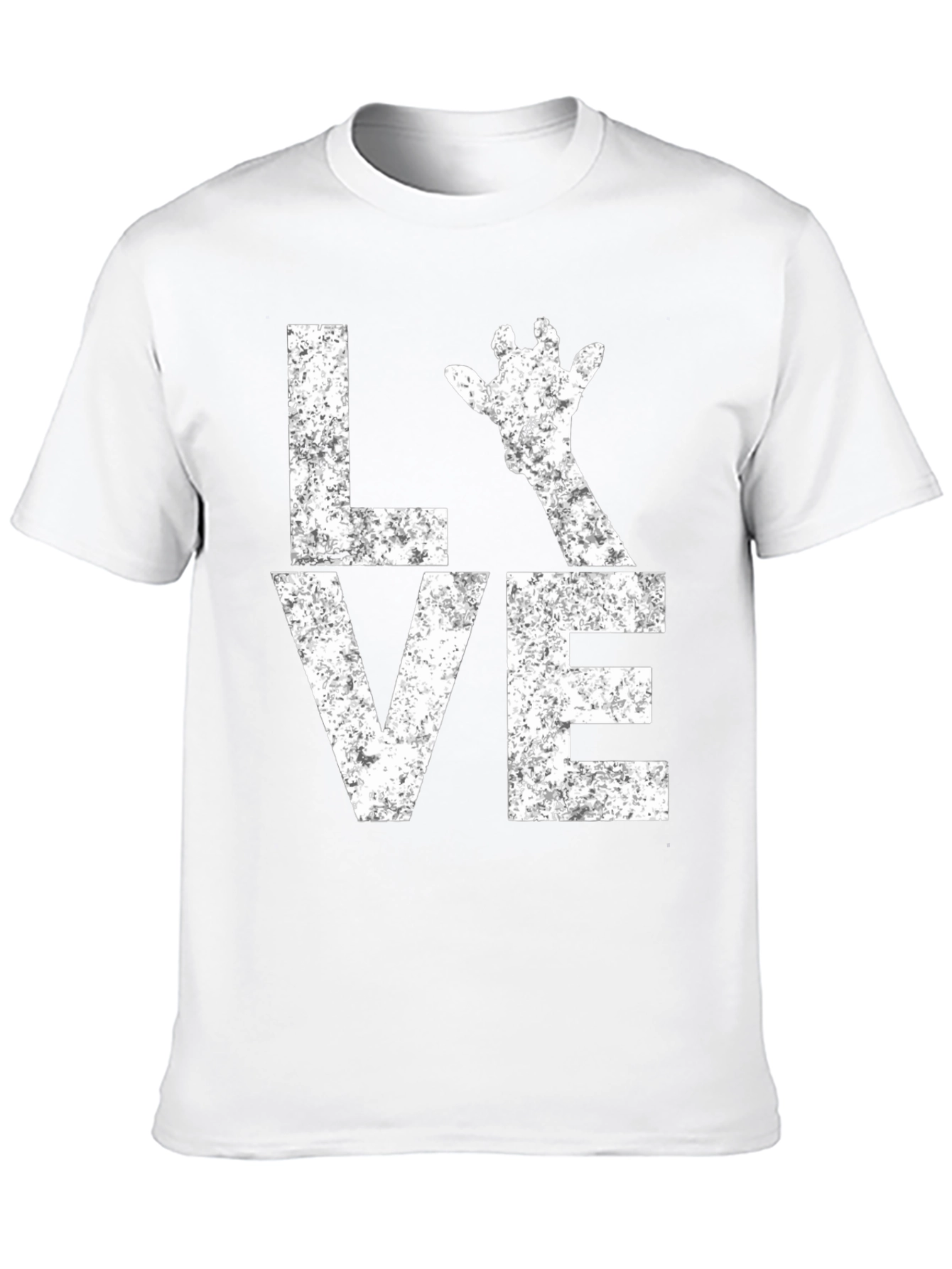 Love Giraffe Graphic Tee - Black Cotton Blend
