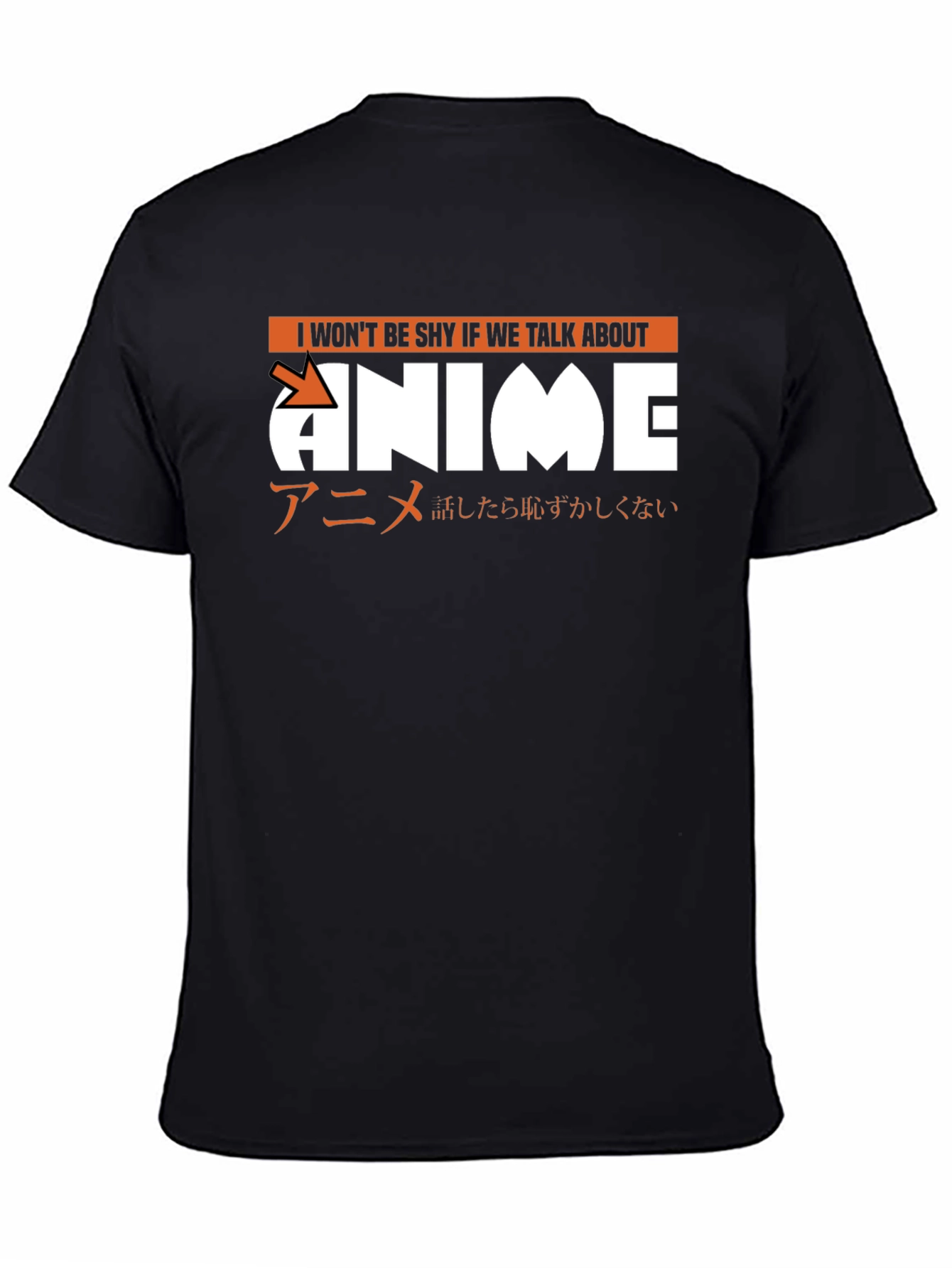 Anime Graphic T-Shirt - Black Cotton Tee