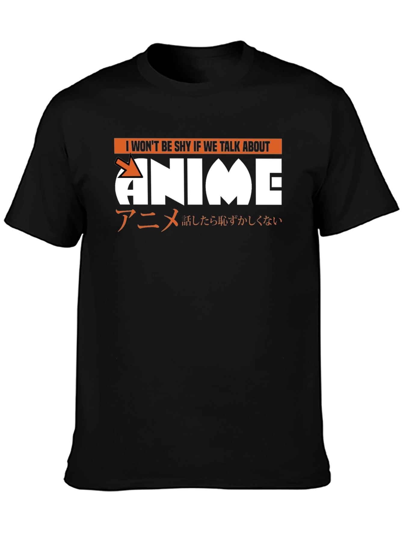Anime Graphic T-Shirt - Black Cotton Tee