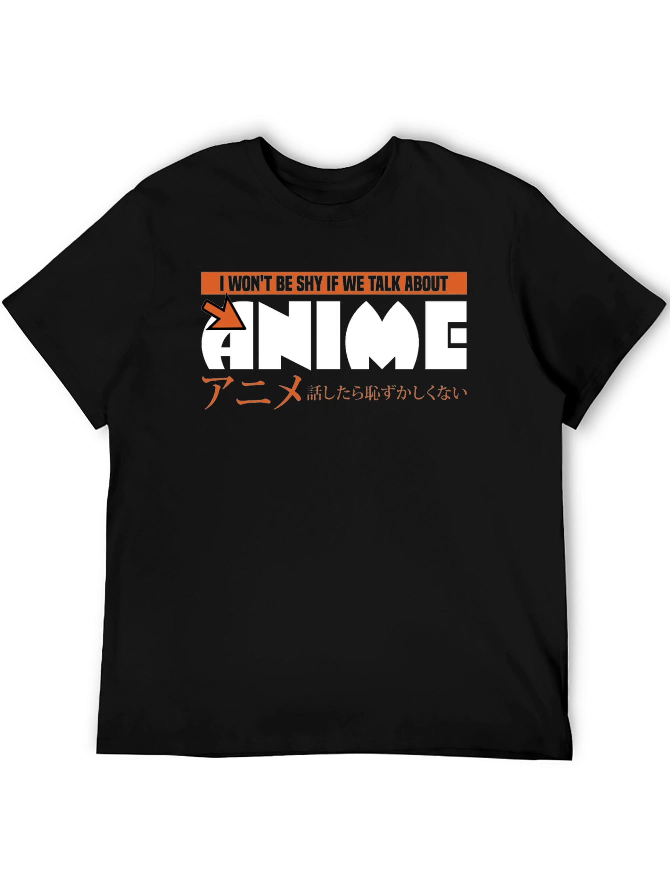 Anime Graphic T-Shirt - Black Cotton Tee
