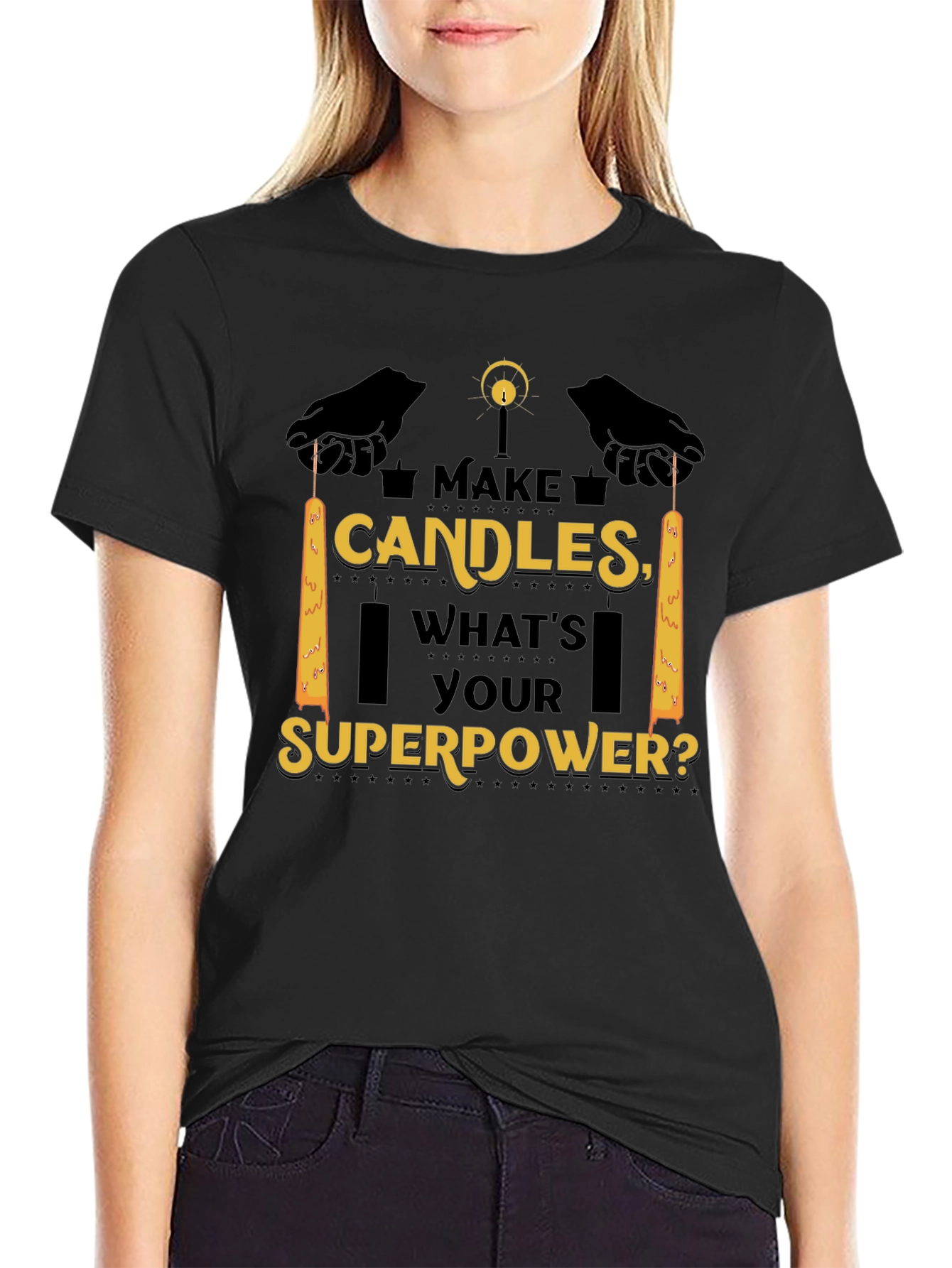 Make Candles Whats Your Superpower Tee