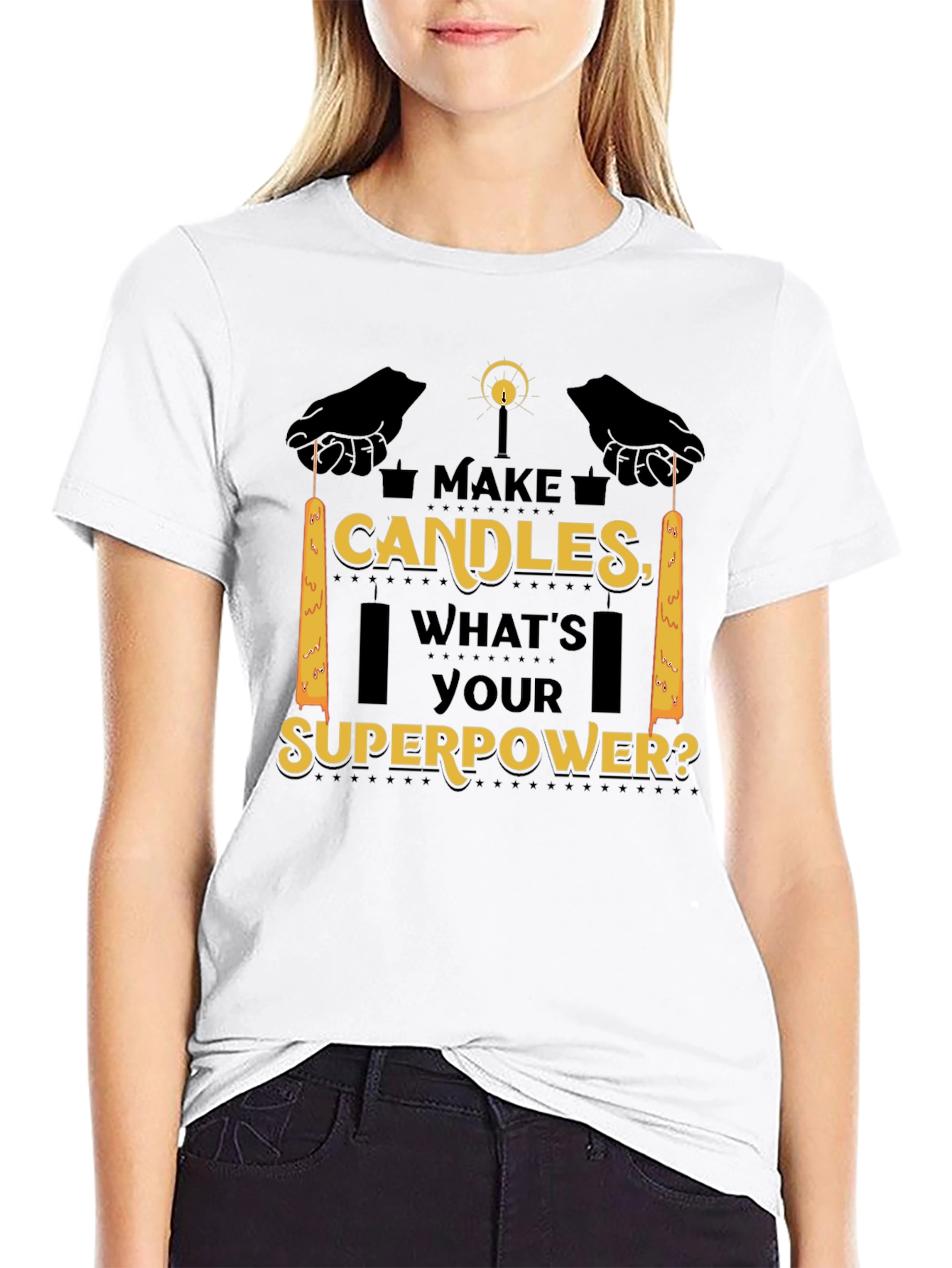 Make Candles Whats Your Superpower Tee