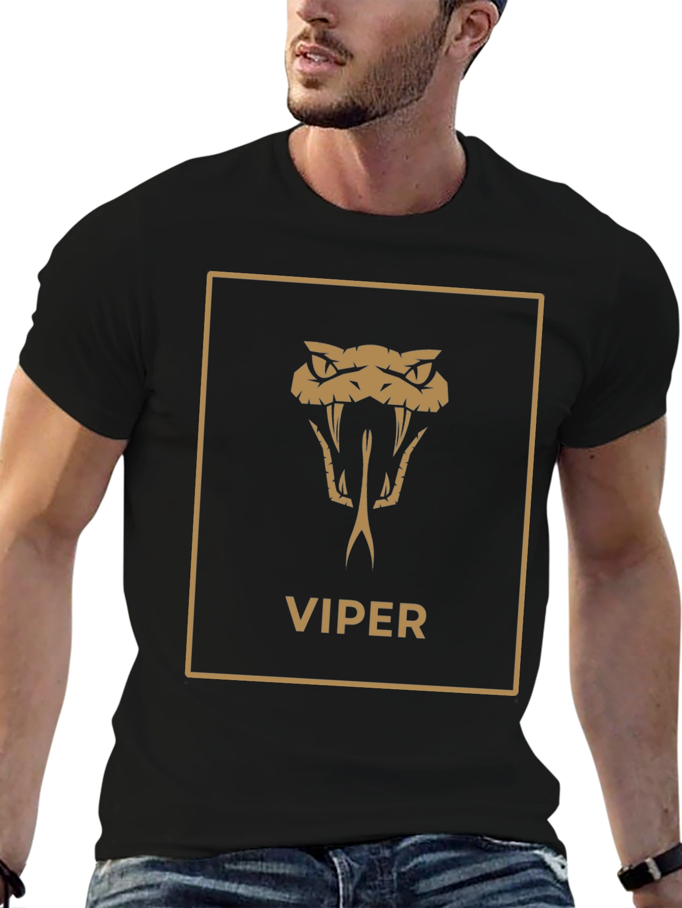 Viper Snake Graphic T-Shirt - Stylish & Edgy Design