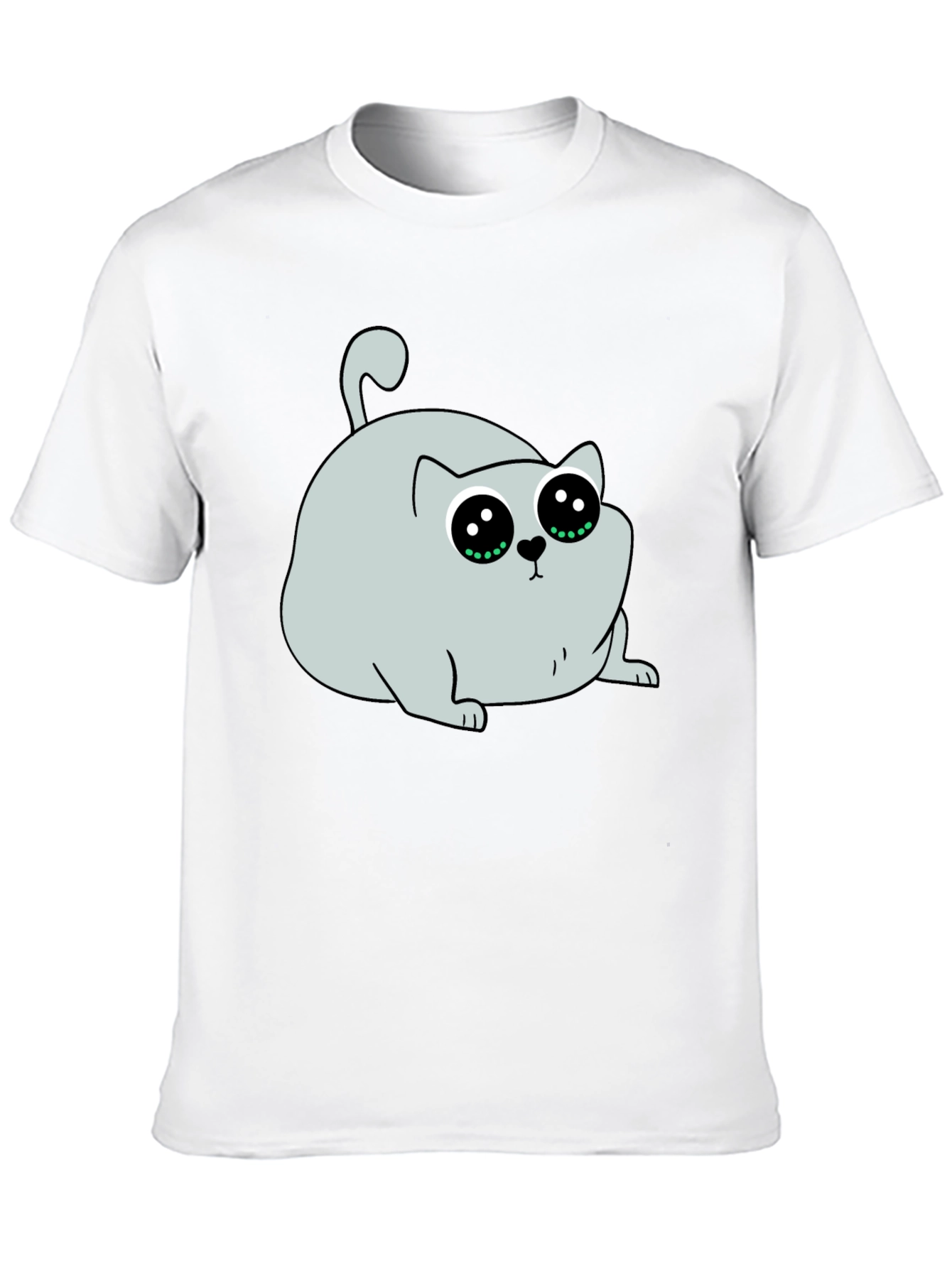 Cute Cartoon Cat Graphic T-Shirt