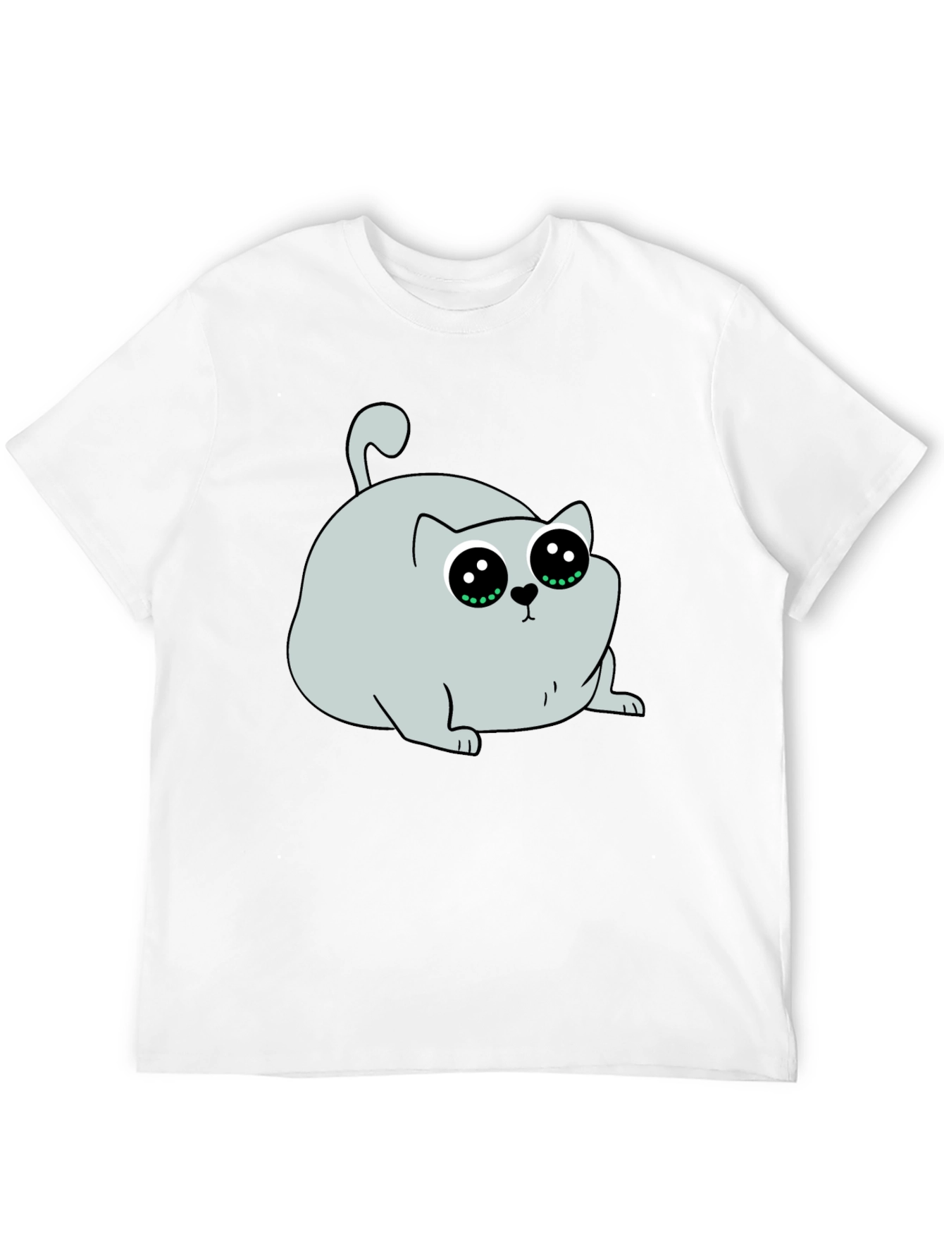 Cute Cartoon Cat Graphic T-Shirt