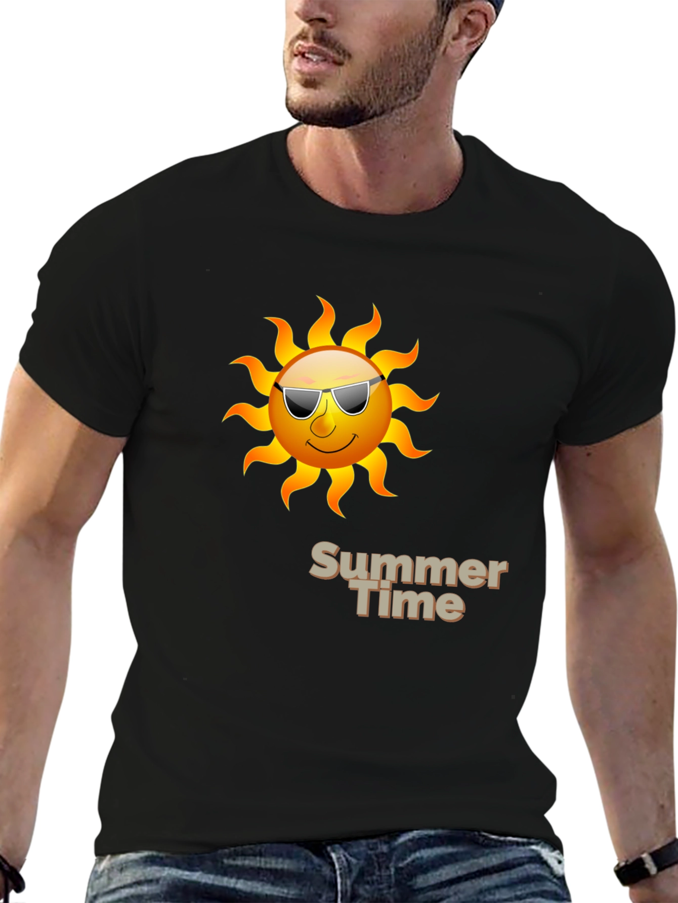 Summer Time Graphic T-Shirt - Sun with Shades
