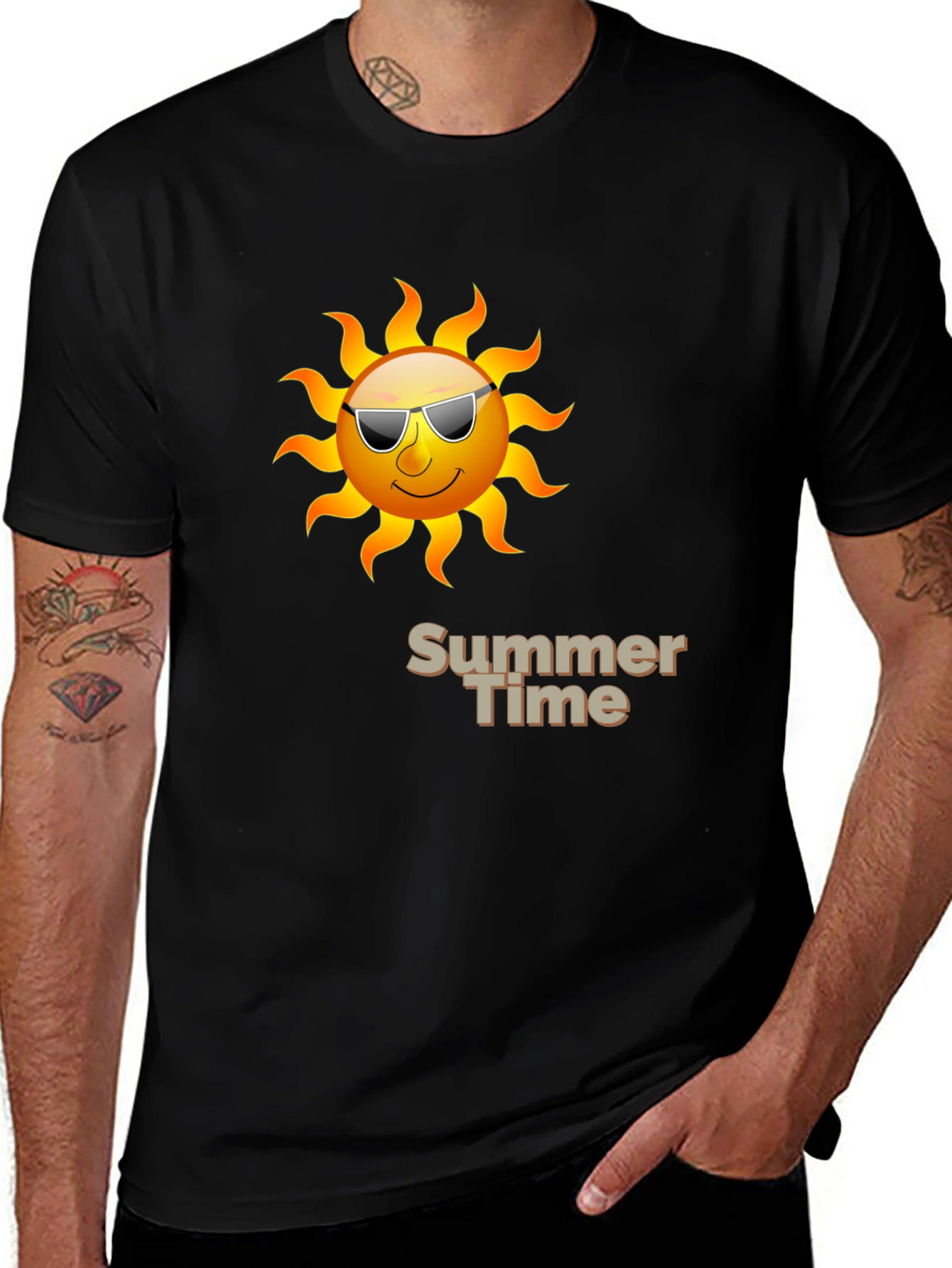 Summer Time Graphic T-Shirt - Sun with Shades