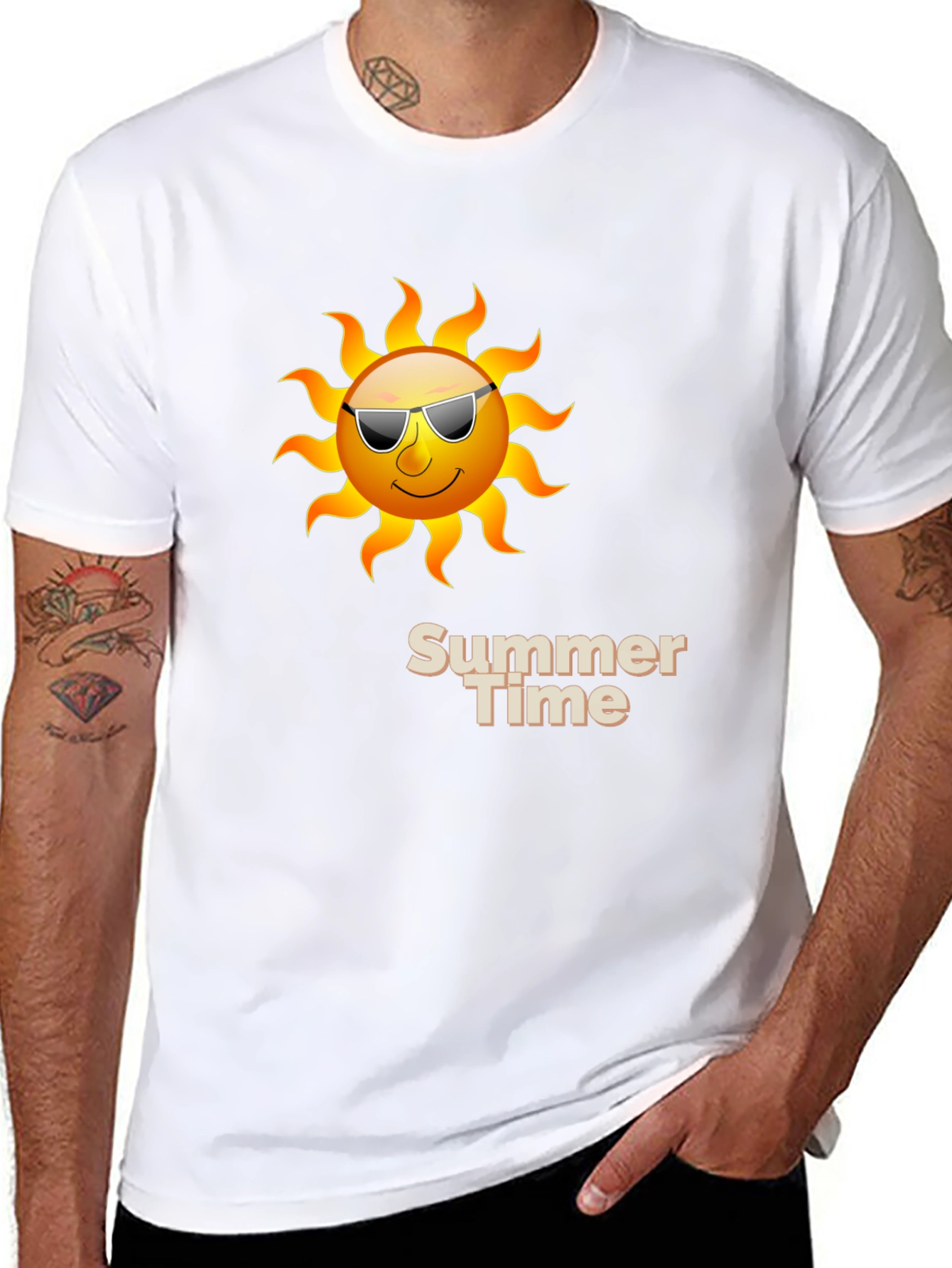 Summer Time Graphic T-Shirt - Sun with Shades