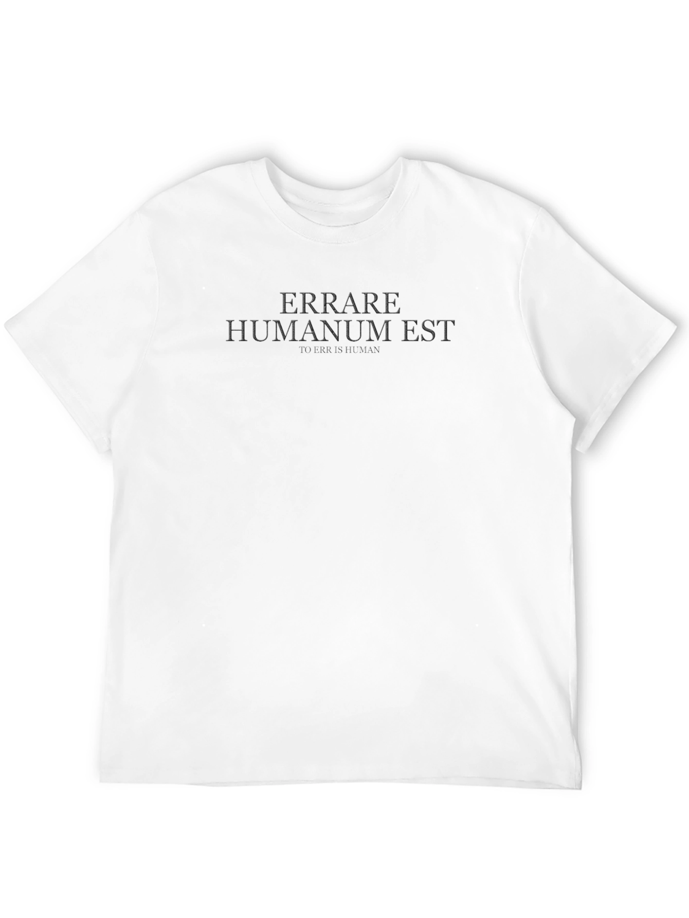 Errare Humanum Est Black T-Shirt