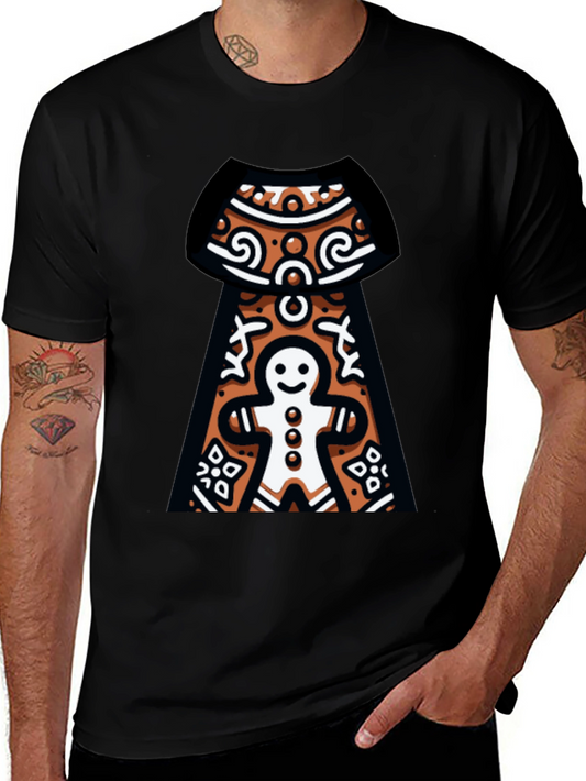 Gingerbread Man Graphic Tee - Funky Design