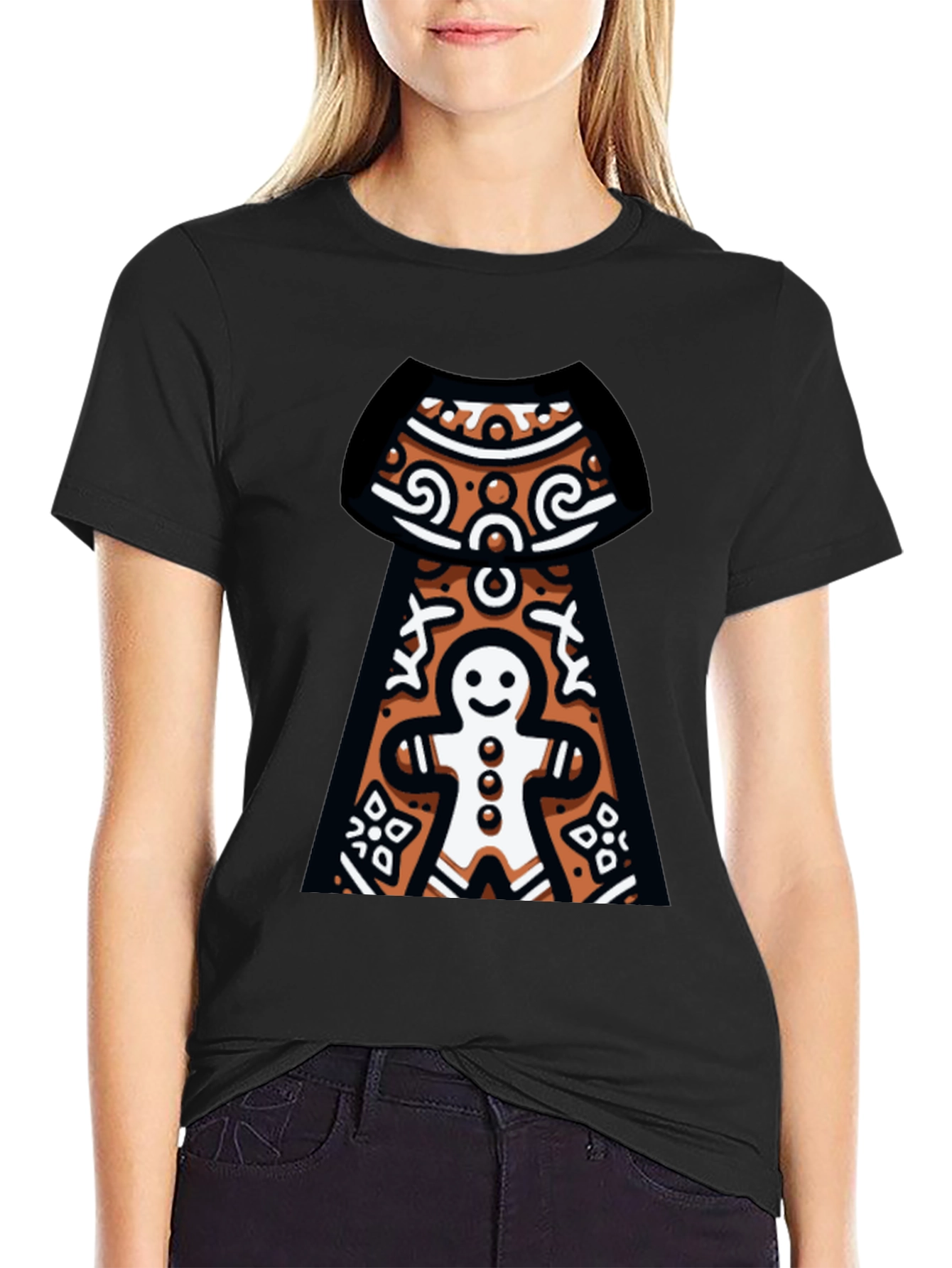 Gingerbread Man Graphic Tee - Funky Design