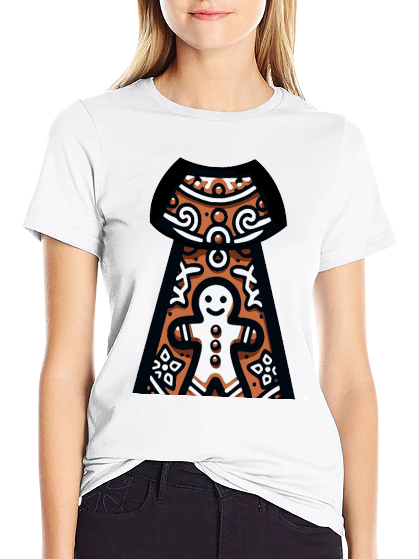Gingerbread Man Graphic Tee - Funky Design