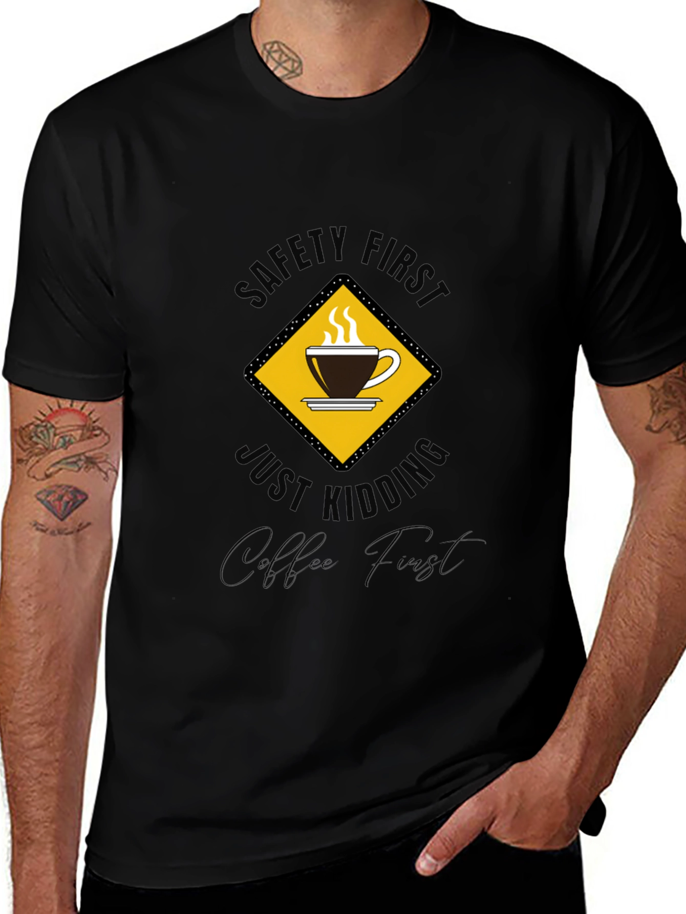 Safety First Coffee Lover T-Shirt
