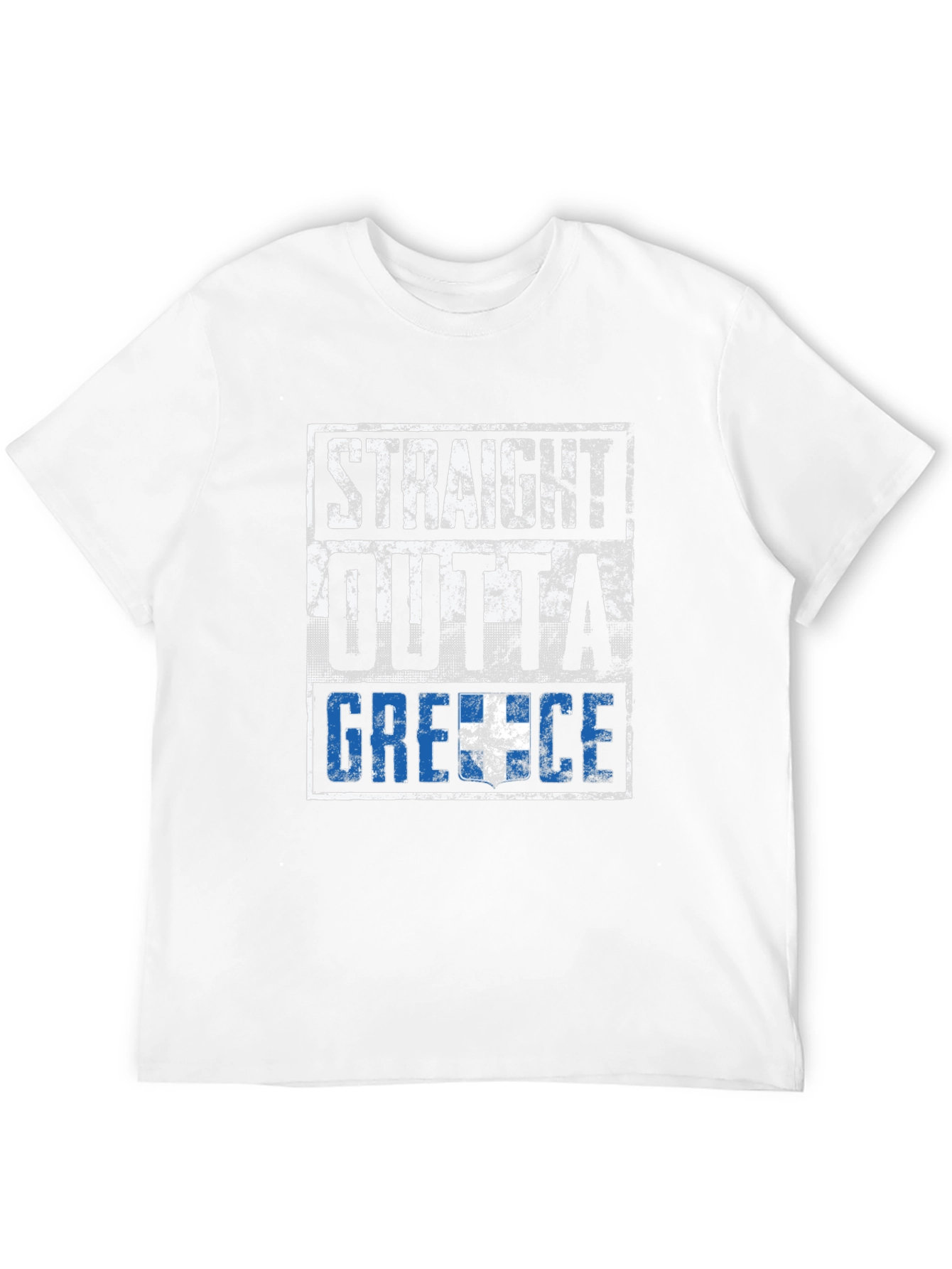 Straight Outta Greece Black T-Shirt