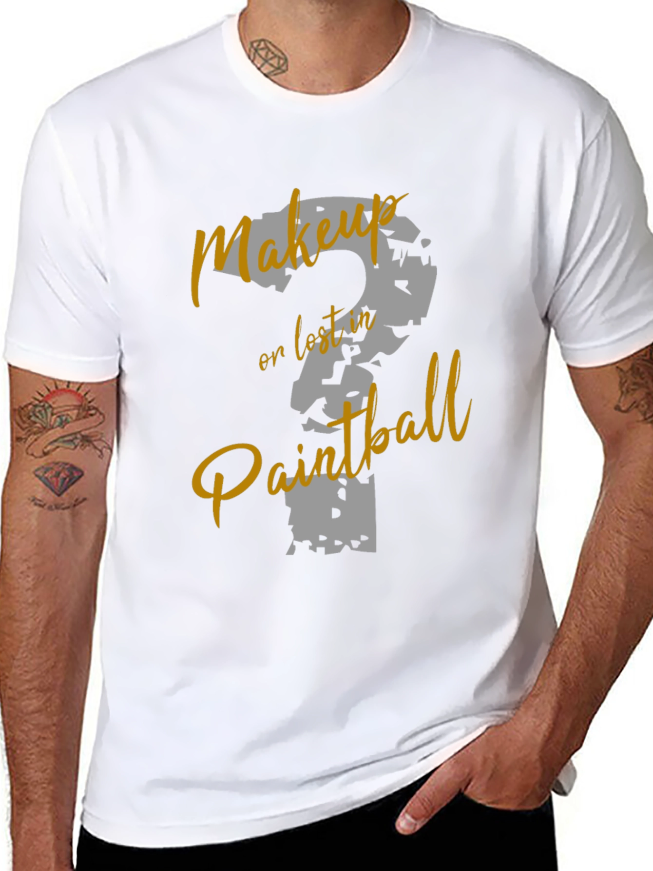 Makeup or Paintball T-Shirt