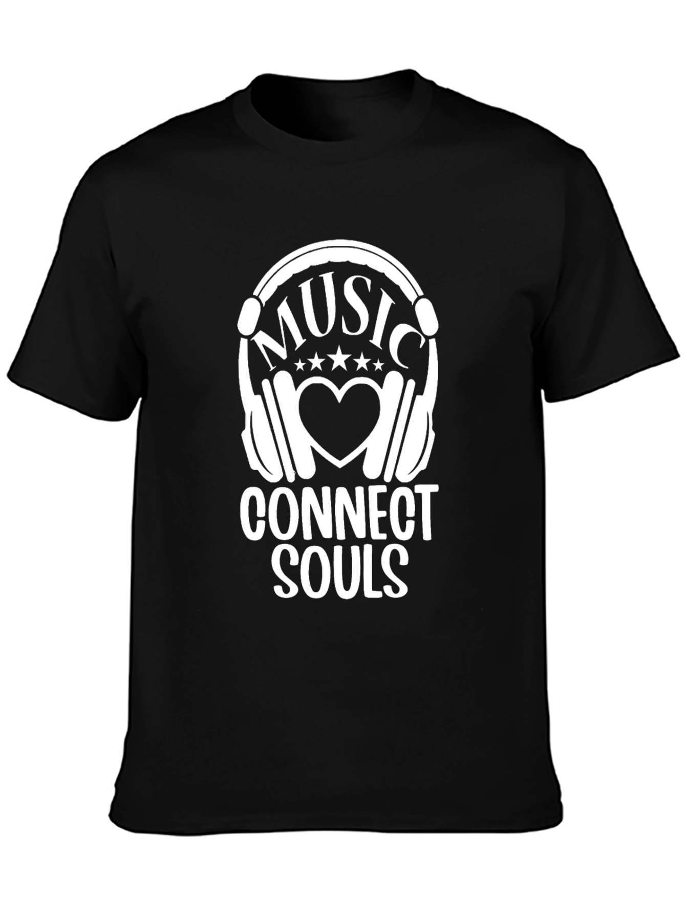 Music Connects Souls Graphic Tee - Black