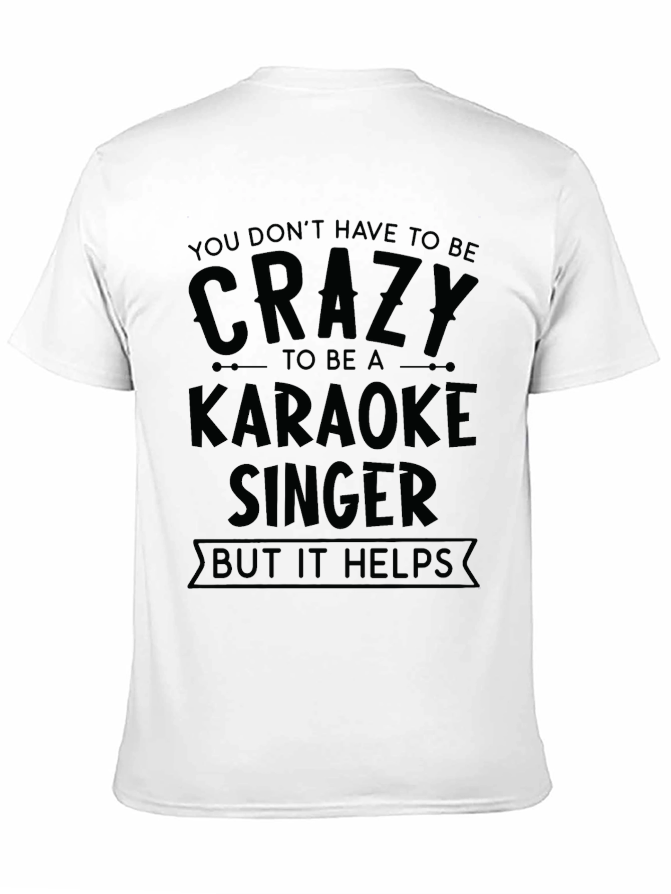 Crazy Karaoke Singer Black T-Shirt