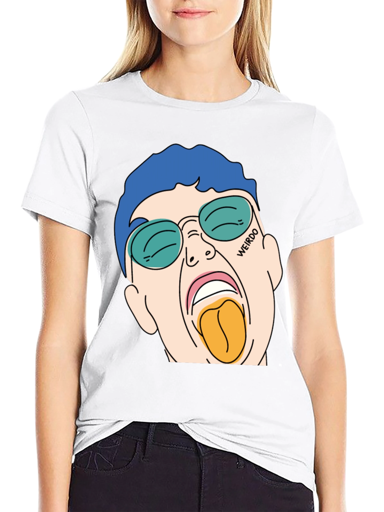 Weirdo Graphic Tee - Black Cotton T-Shirt