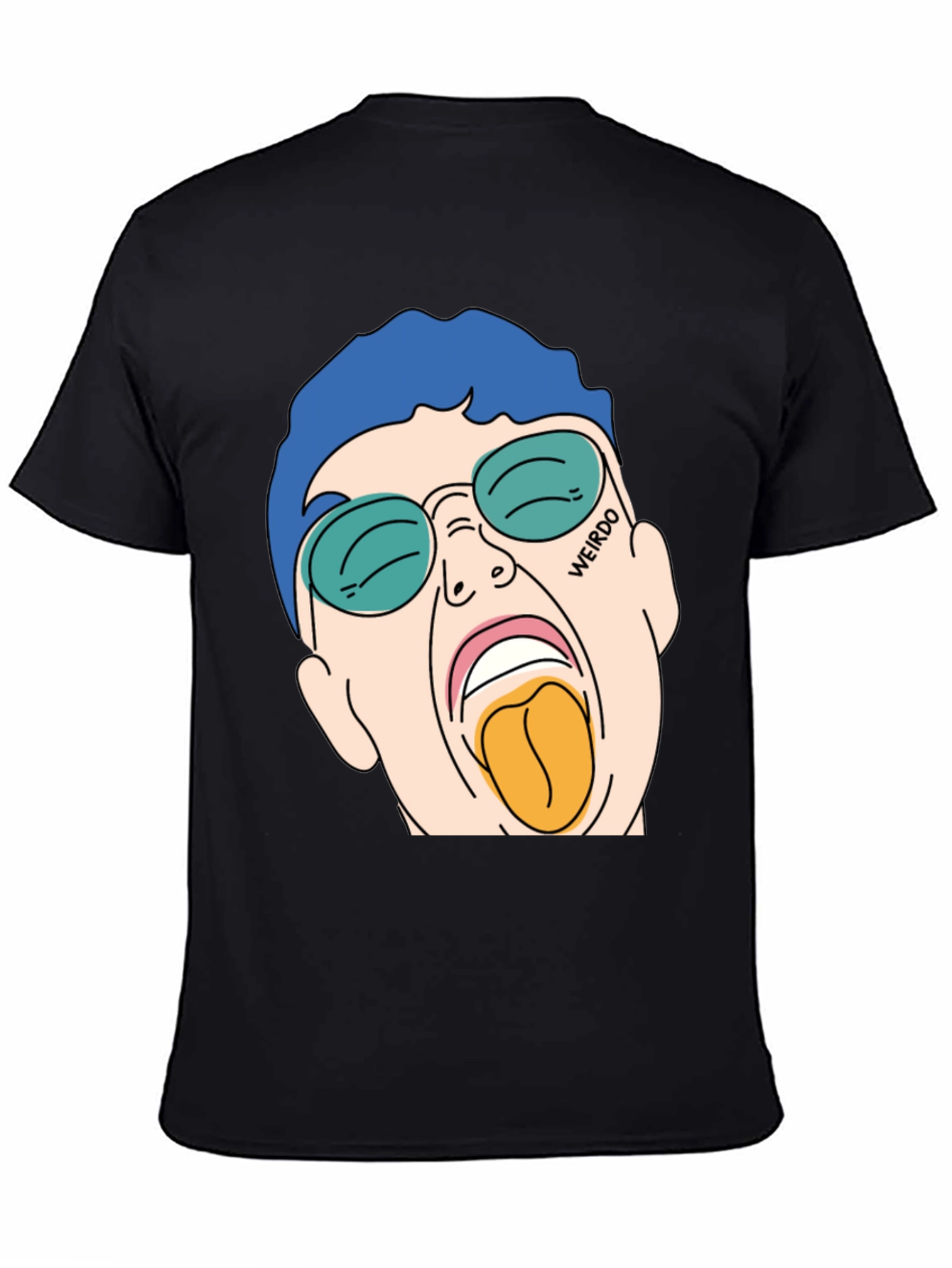 Weirdo Graphic Tee - Black Cotton T-Shirt