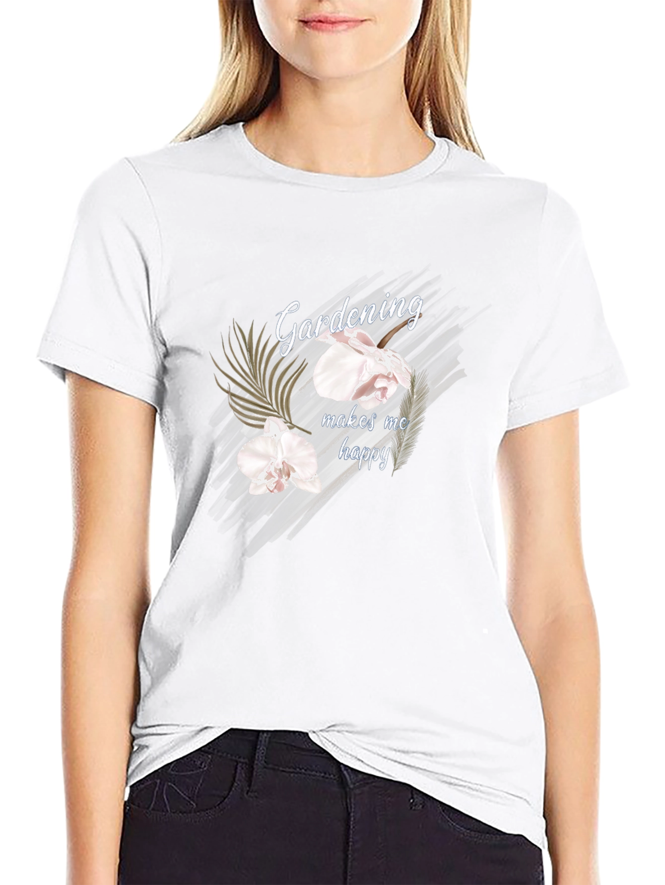 Gardening Makes Me Happy Graphic T-Shirt