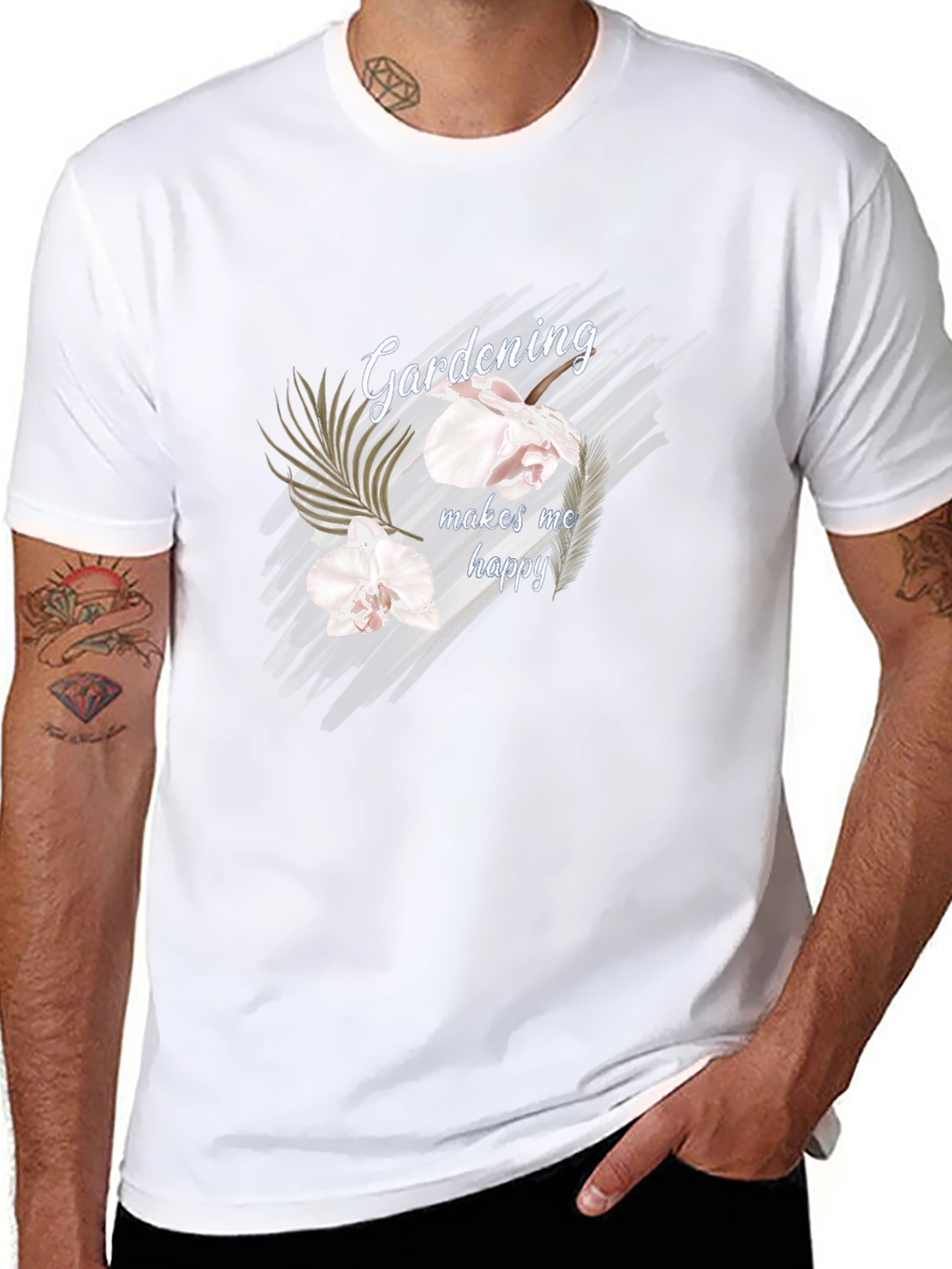 Gardening Makes Me Happy Graphic T-Shirt