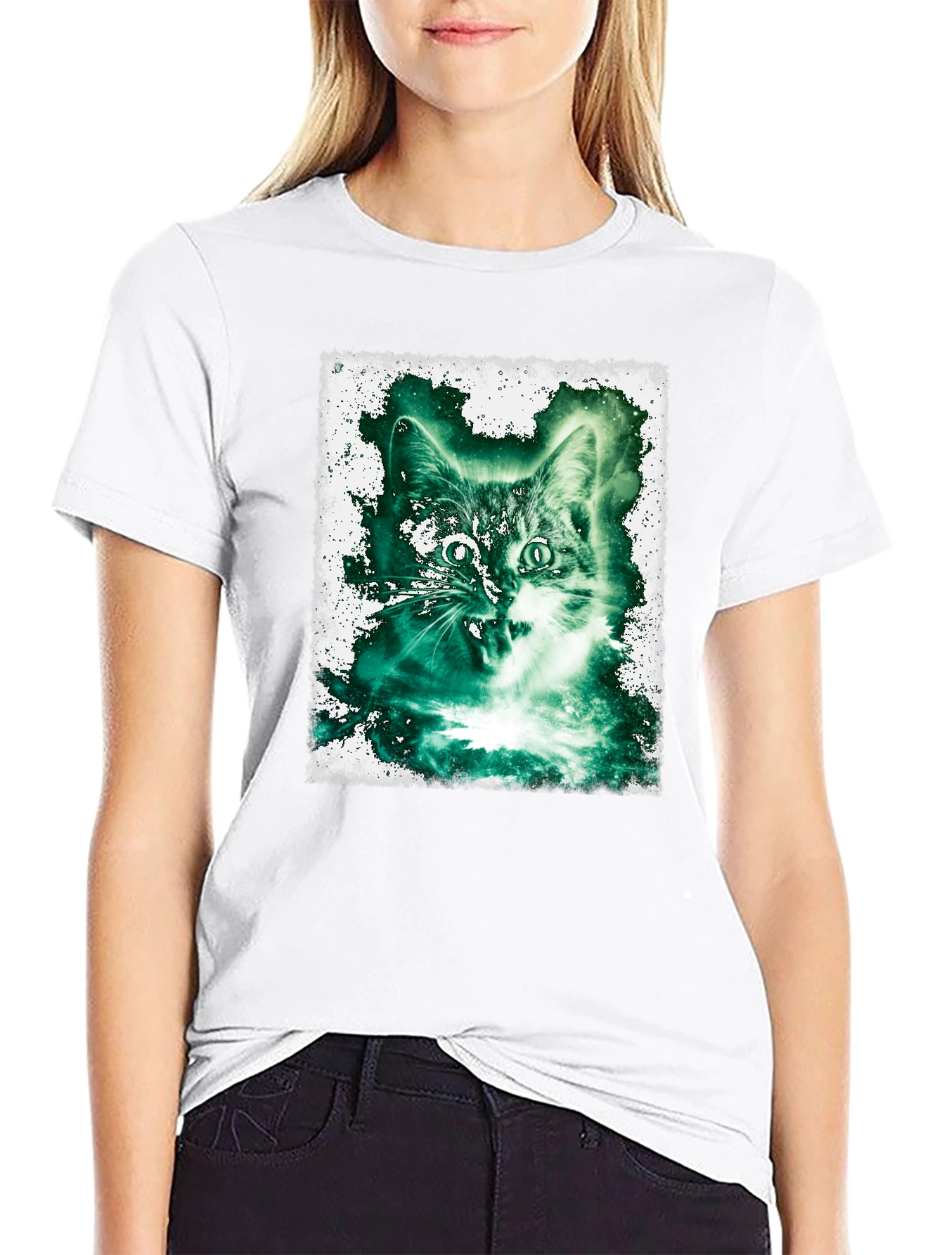 Emerald Cat Graphic Tee