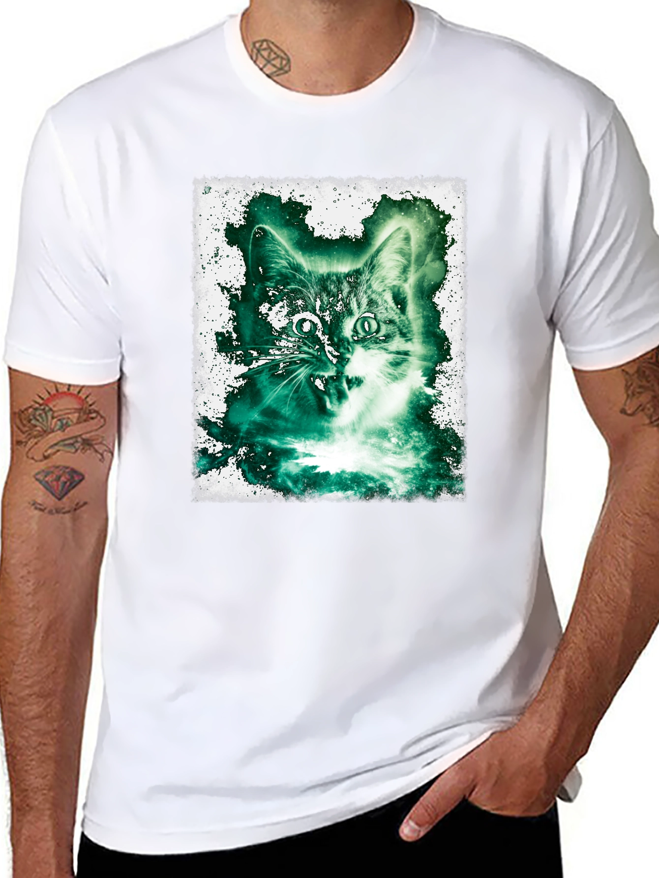 Emerald Cat Graphic Tee