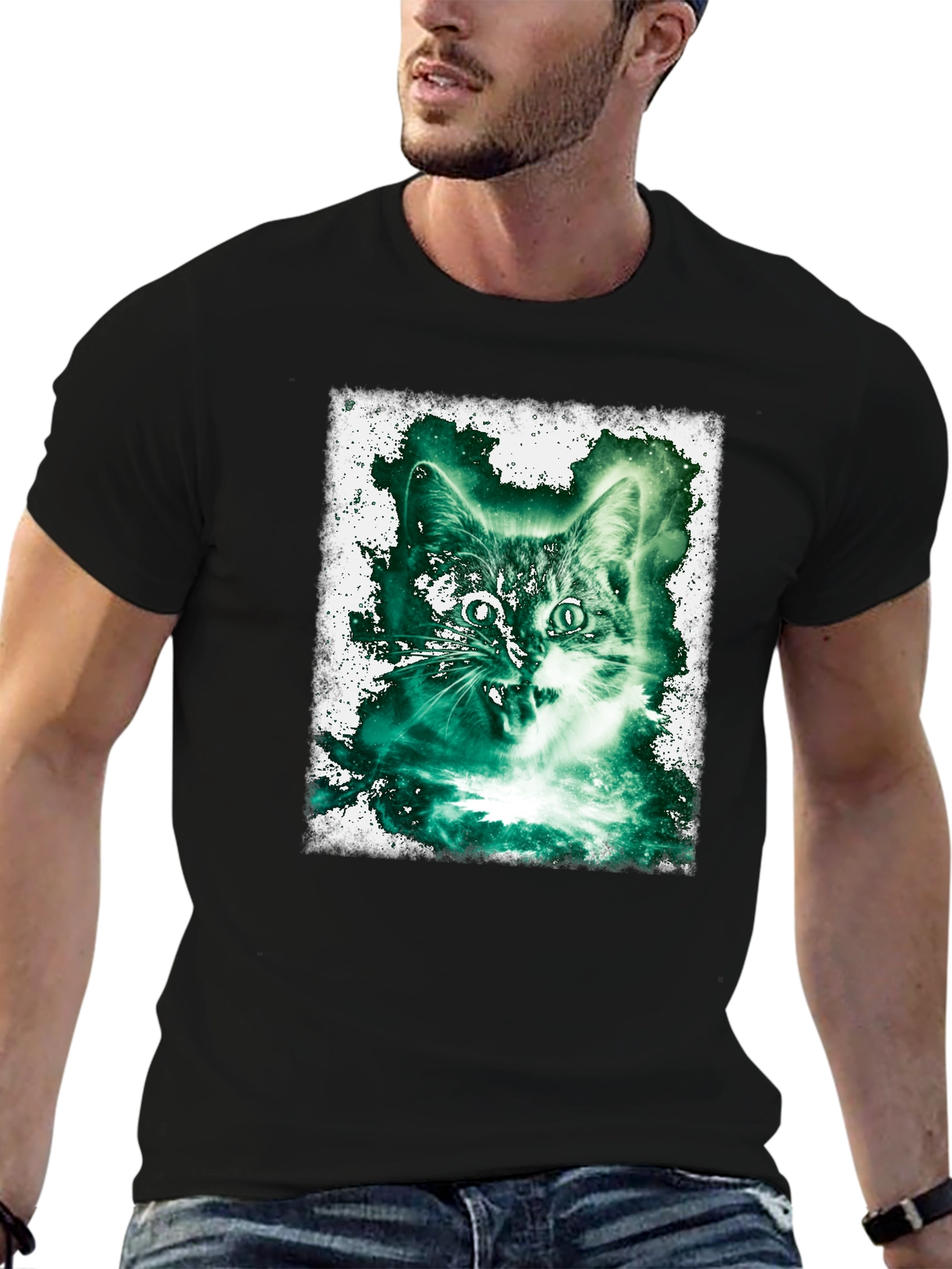 Emerald Cat Graphic Tee