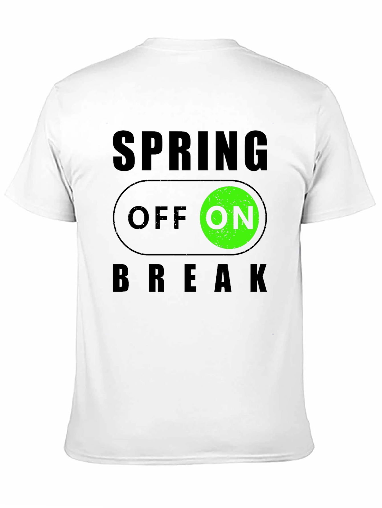 Spring Break ON/OFF Black Graphic T-Shirt