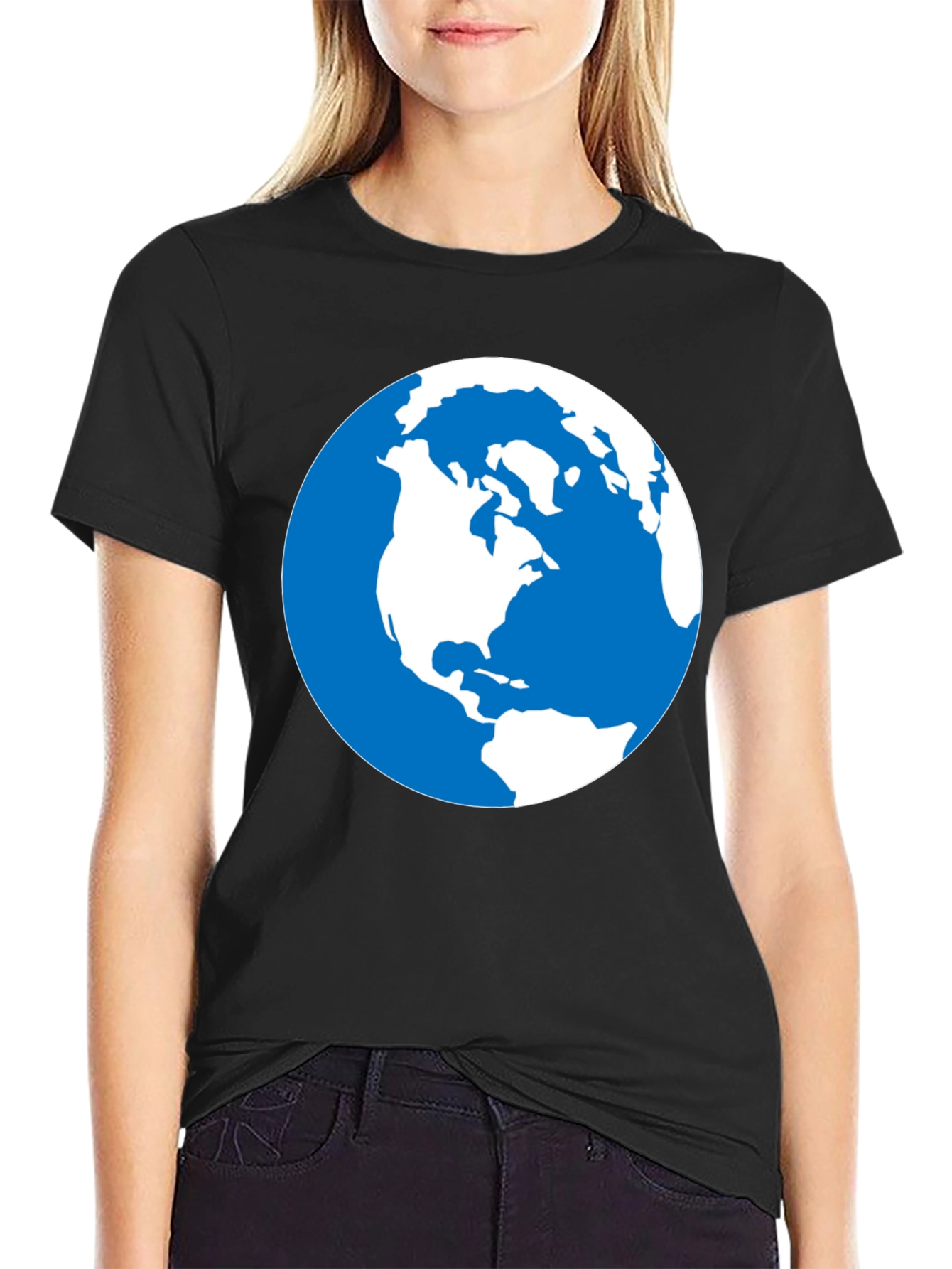 Earth Graphic Black T-Shirt