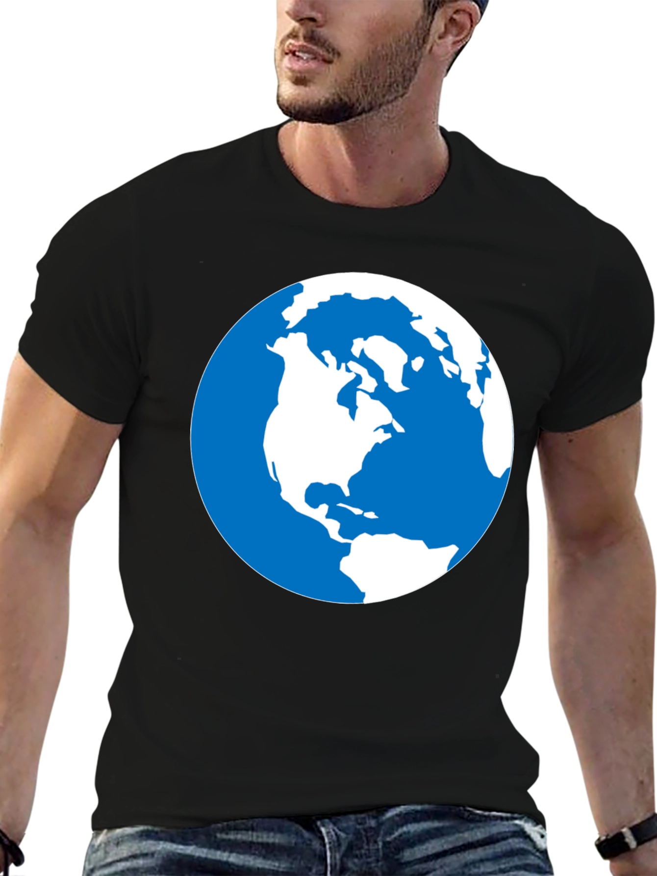 Earth Graphic Black T-Shirt