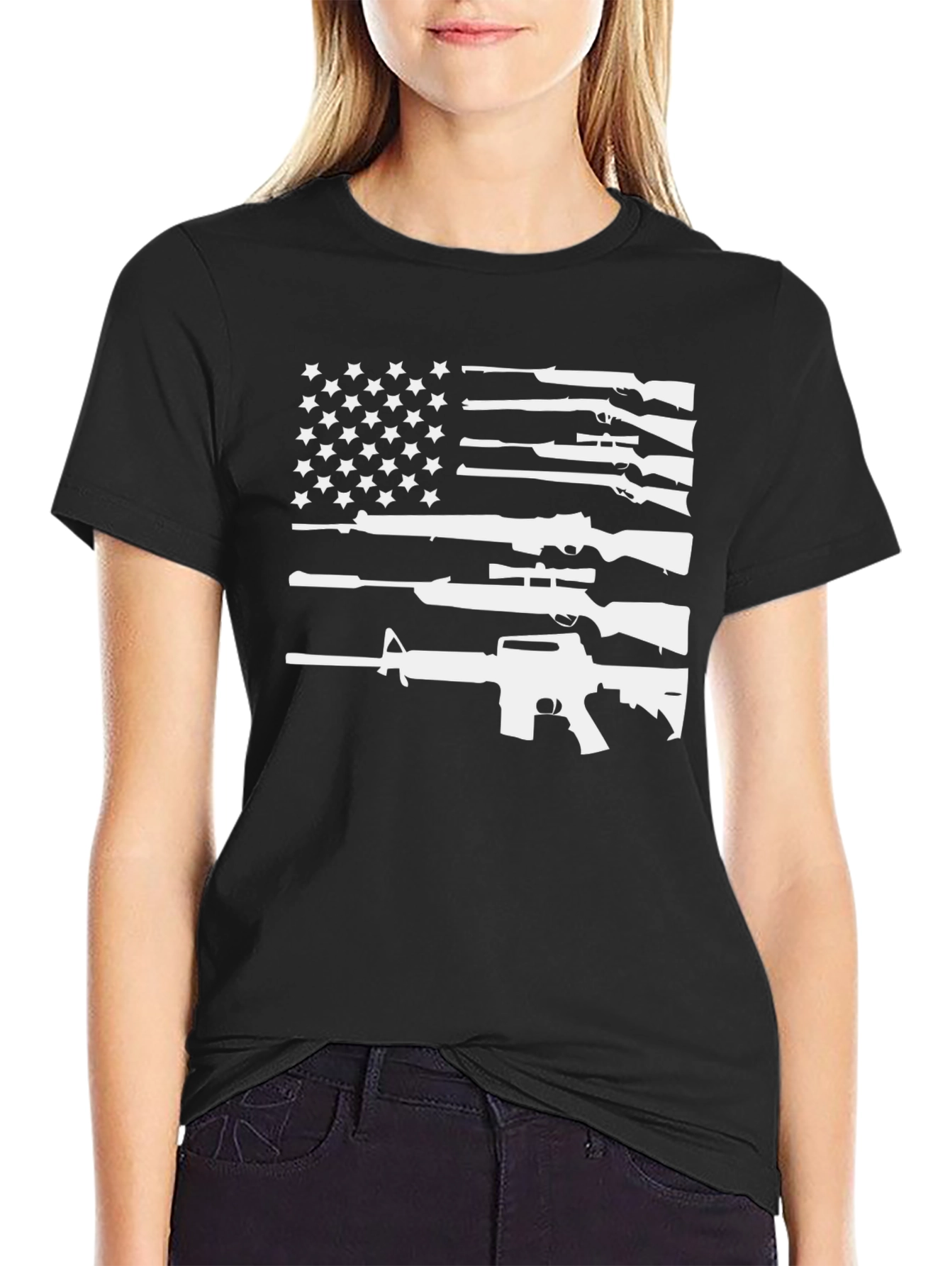 Gun Flag Graphic T-Shirt