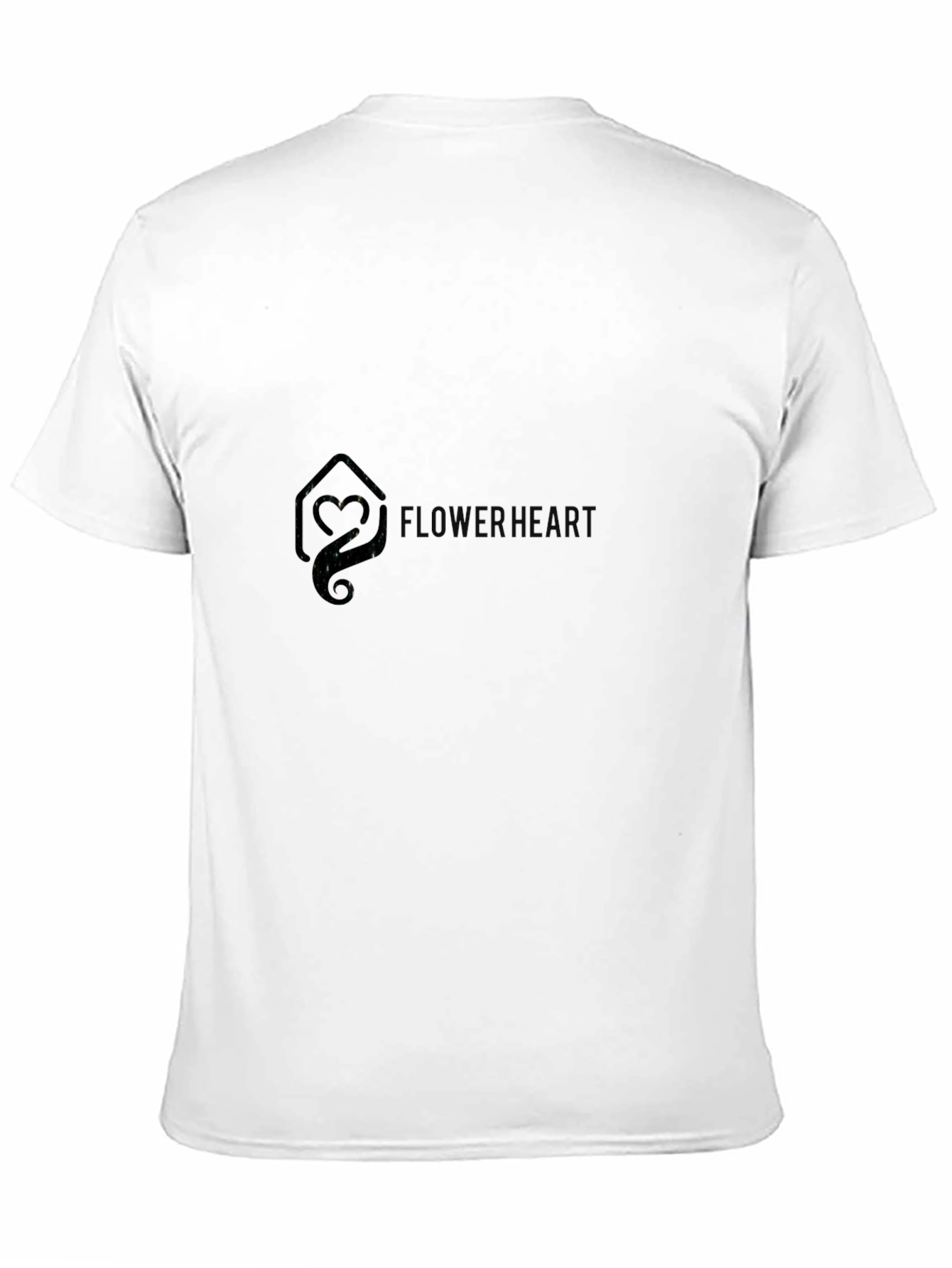 Black Flower Heart Graphic Tee - Stylish Comfort