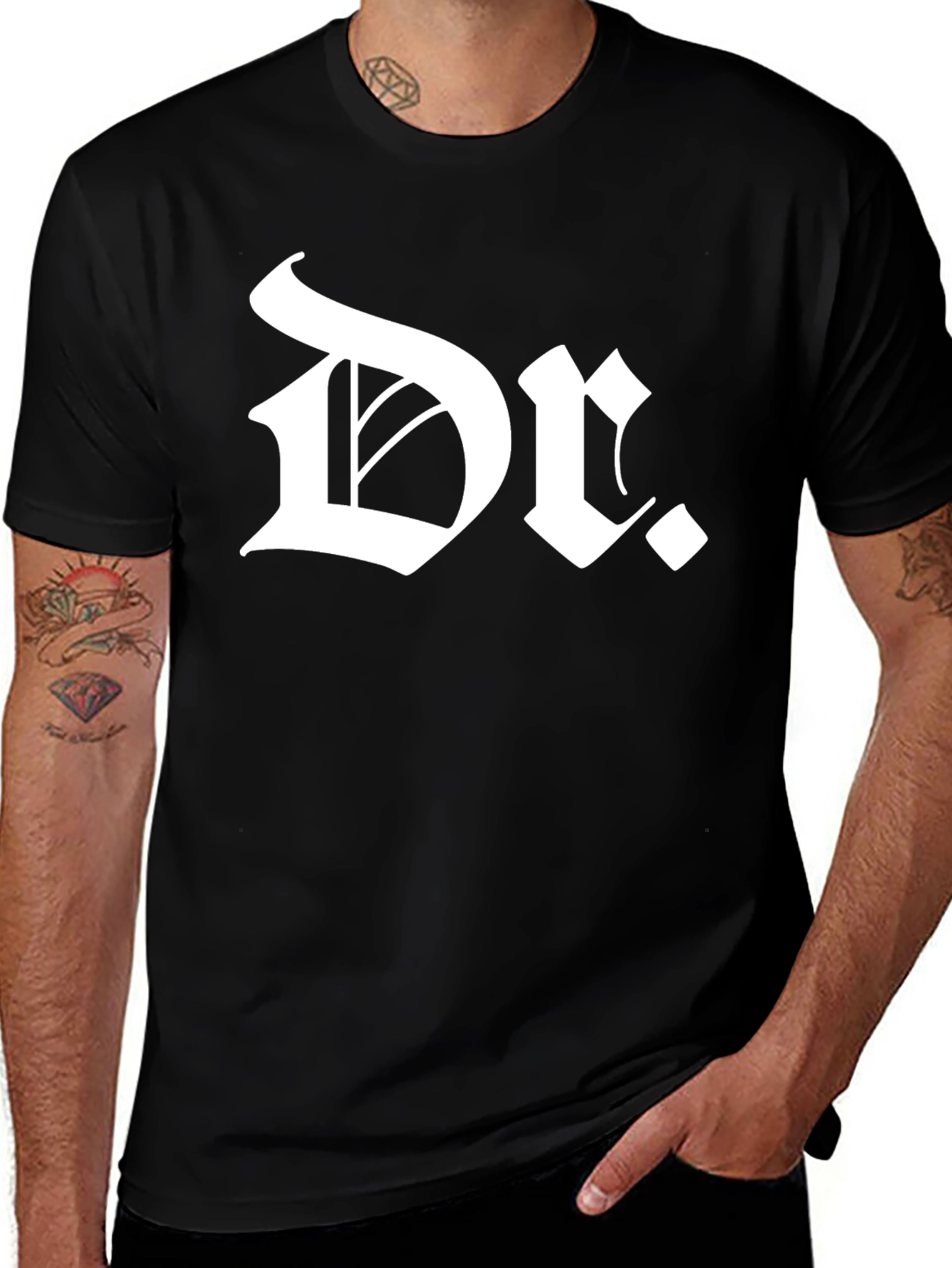Dr. T-Shirt - Old English Font Black Tee