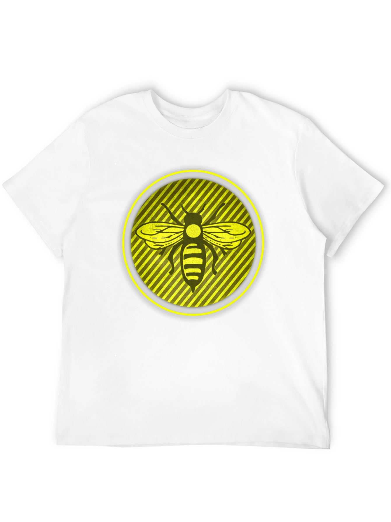 Striking Bee Graphic Tee - Black Cotton Casual Wear