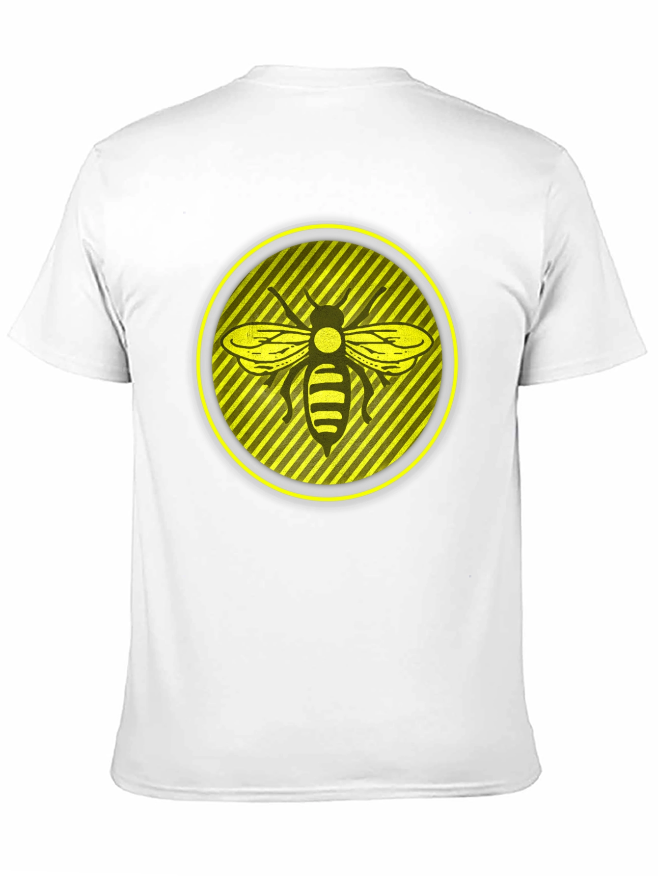 Striking Bee Graphic Tee - Black Cotton Casual Wear
